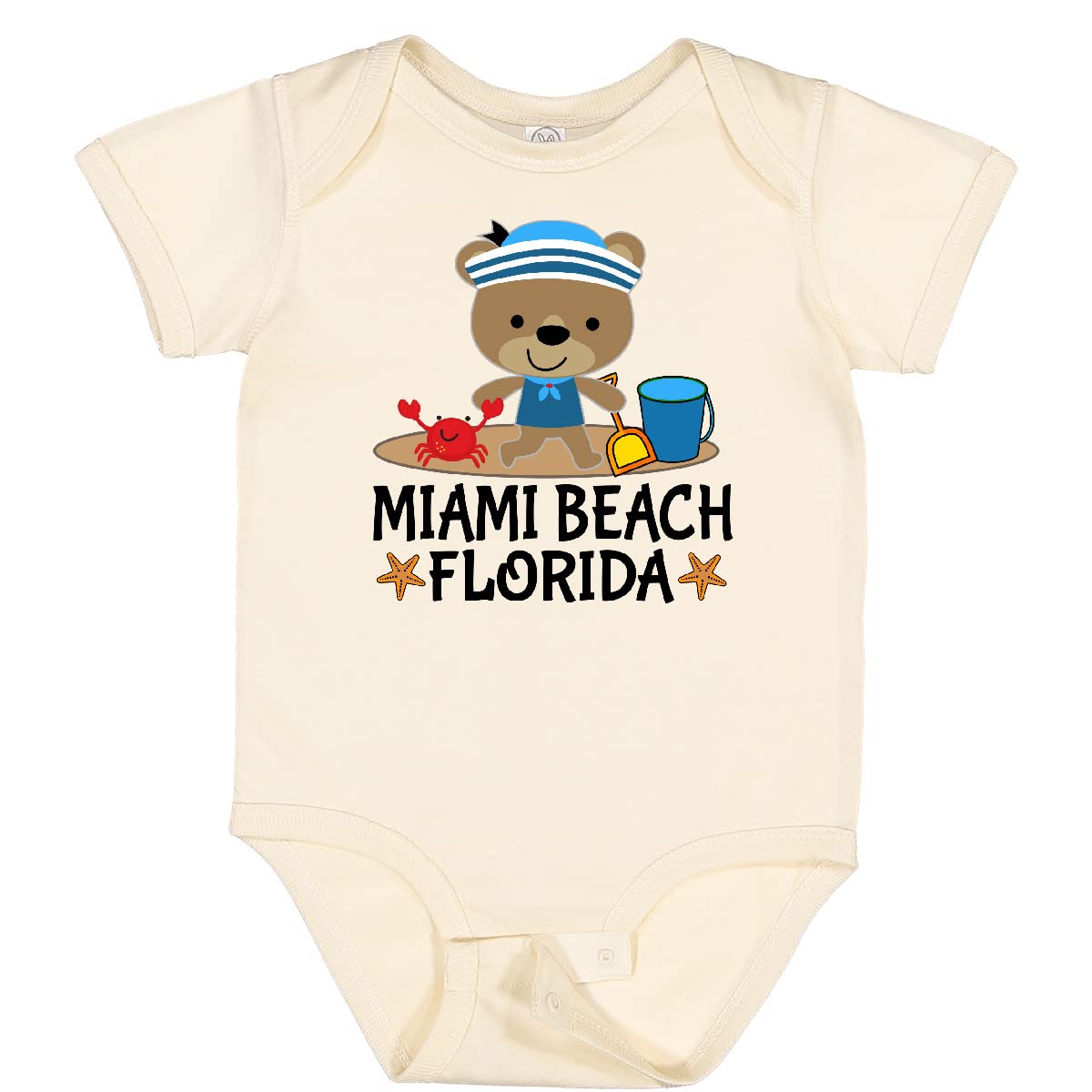 Inktastic Miami Beach Florida Cute Vacation Baby Bodysuit - Soft Cotton Onesie for Infants, Perfect for Beach Trips & Family Vacations