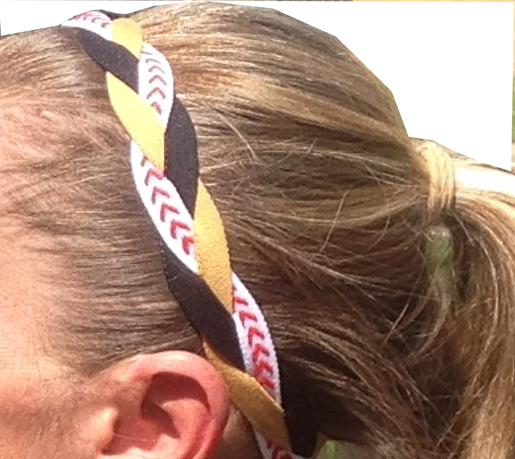 No Slip Grip Sports Headband - Triple Braided Nylon Athletic Headband for Women & Men - Perfect for Running, Yoga, Workouts and Sweat Absorption