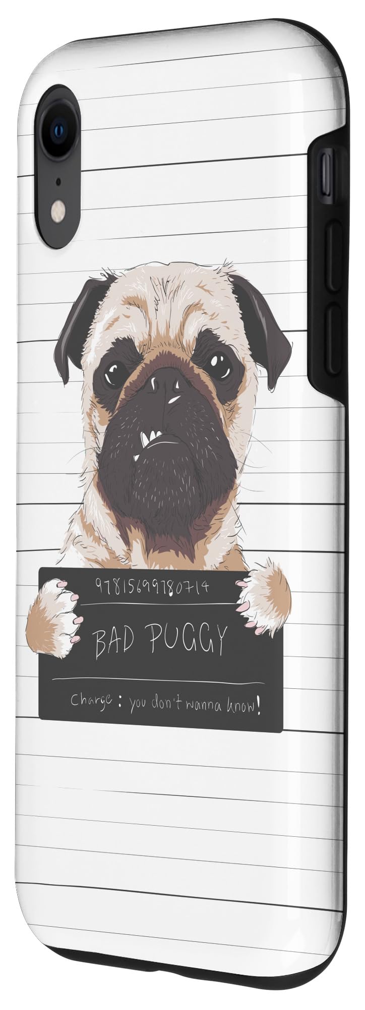 iPhone XR Case - Cute Pug Gangster Design for Dog Lovers | Perfect Gift for Pug Owners & Dog Breed Enthusiasts | Durable Protective Cover for Everyday Use