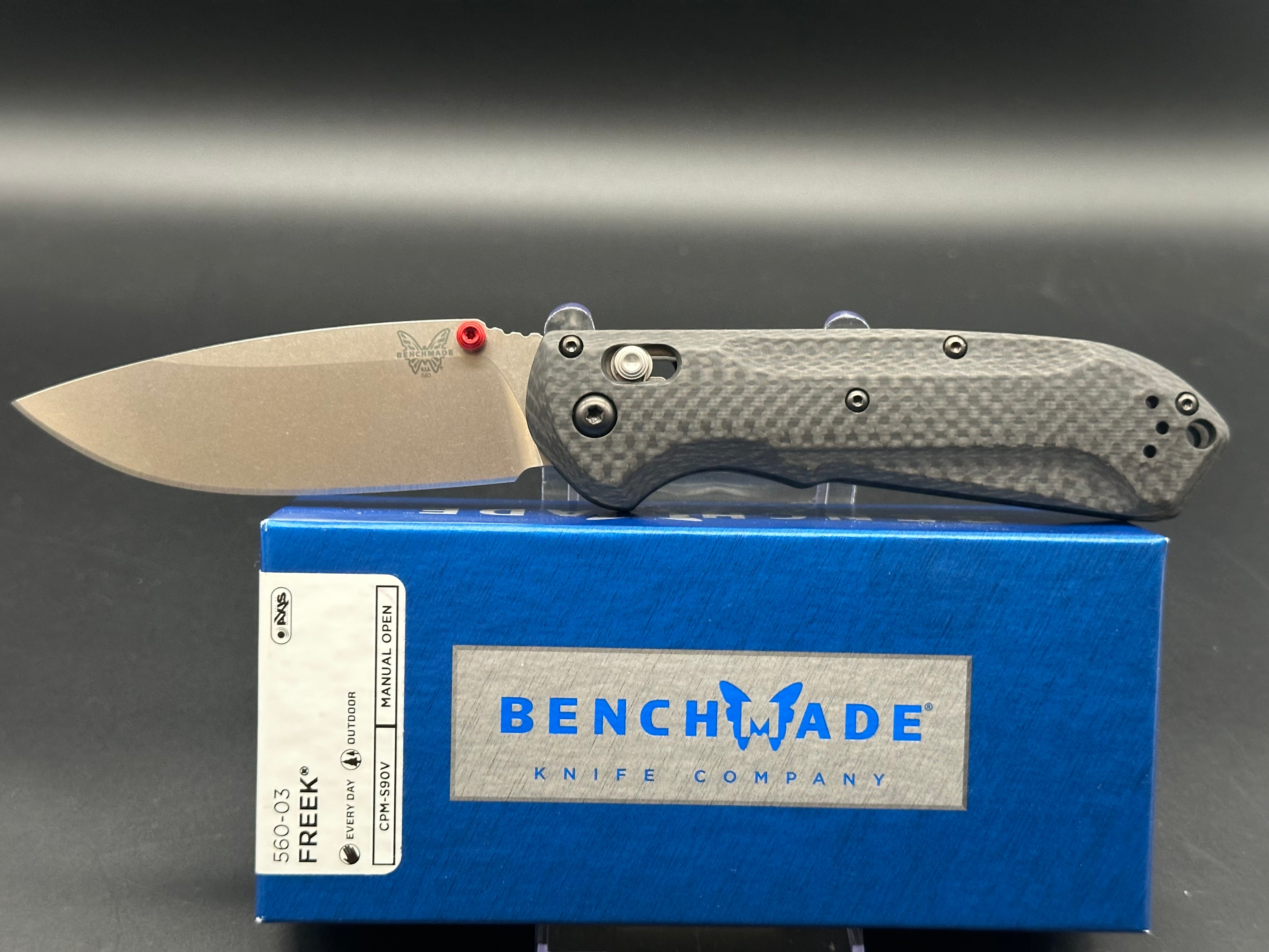 Benchmade Freek 560-03 AXIS Lock Folding Knife with Carbon Fiber Handle - 3.6