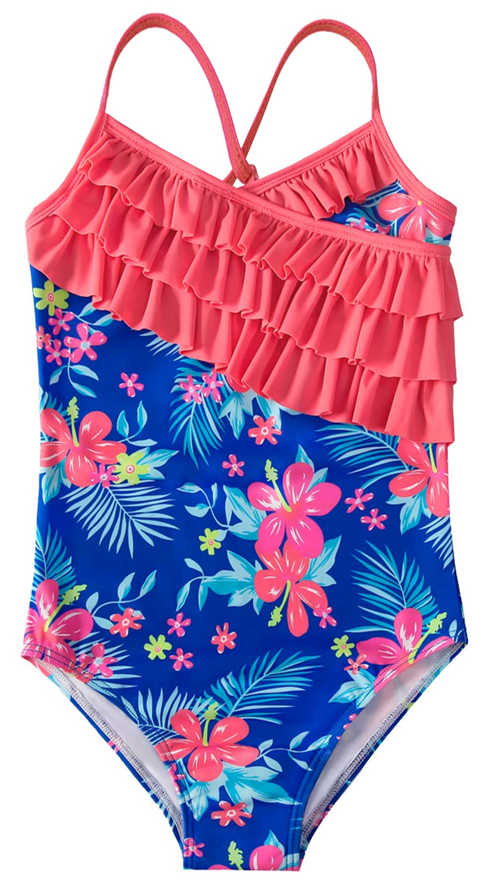 Happy Cherry Baby Girls One Piece Swimwear - Soft Cotton Gymnastics Leotard & Beach Swimsuit for Toddlers - Perfect for Pool, Beach, Dance Class & Summer Playtime