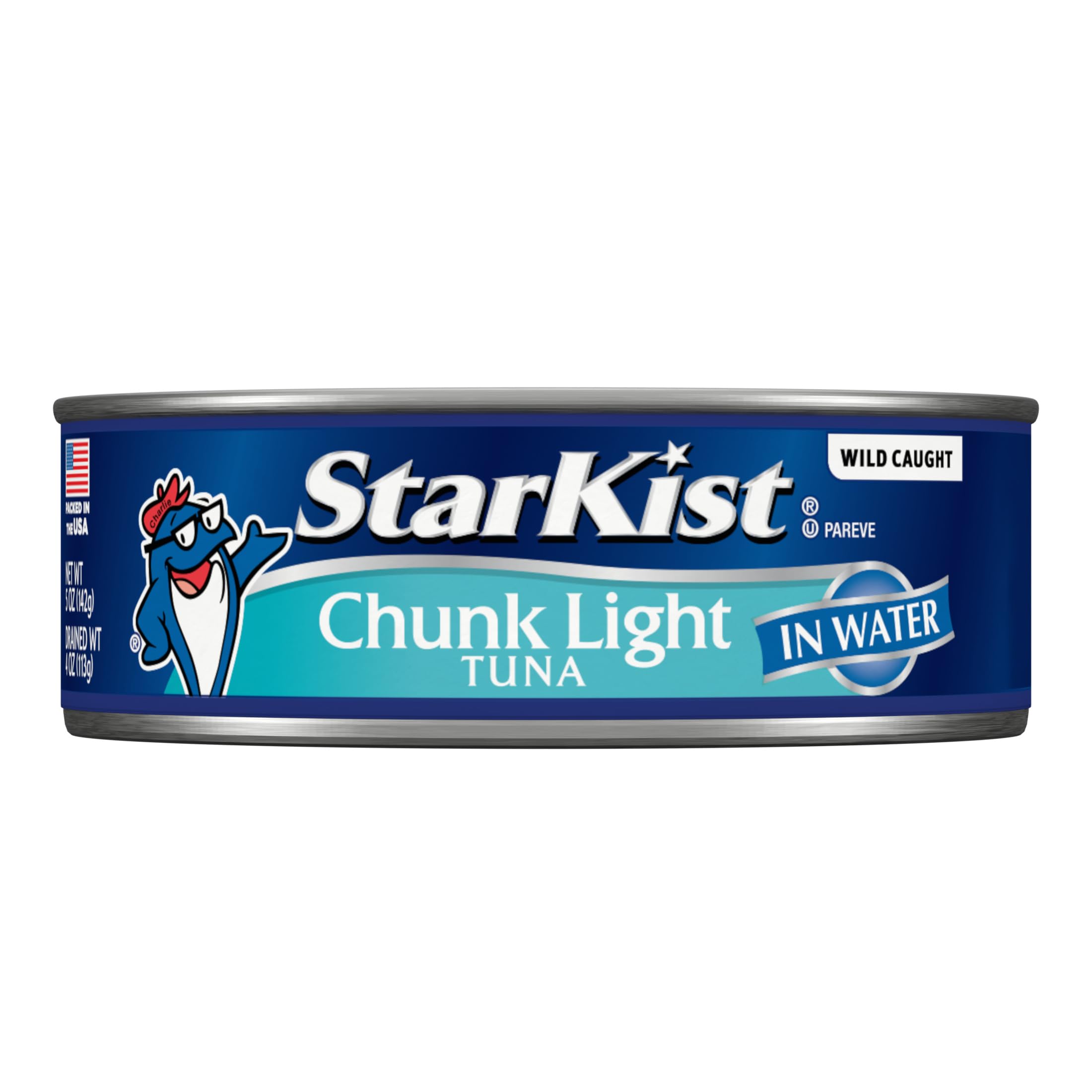 StarKist Chunk Light Tuna in Water, 5 oz (8 Pack) - Wild Caught, Gluten Free Canned Tuna Fish - High Protein (20g), Low Calorie (90) - Ready to Eat for Salads, Keto Meals, Sandwiches & Healthy Snacks - Perfect for Lunch Box, Camping & Emergency Food Supply