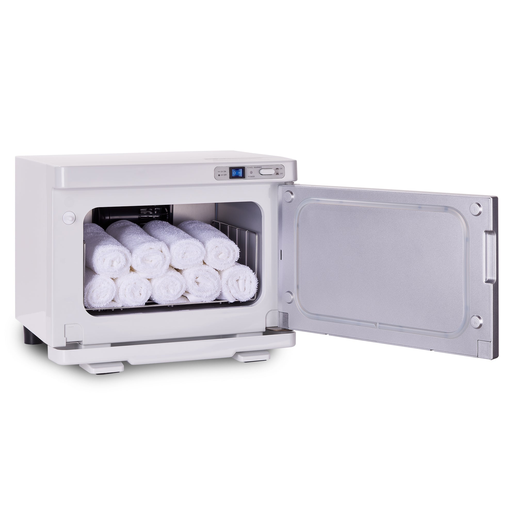 Earthlite Mini Towel Cabinet - Compact White Bathroom Storage Organizer for Spa, Salon & Home Use