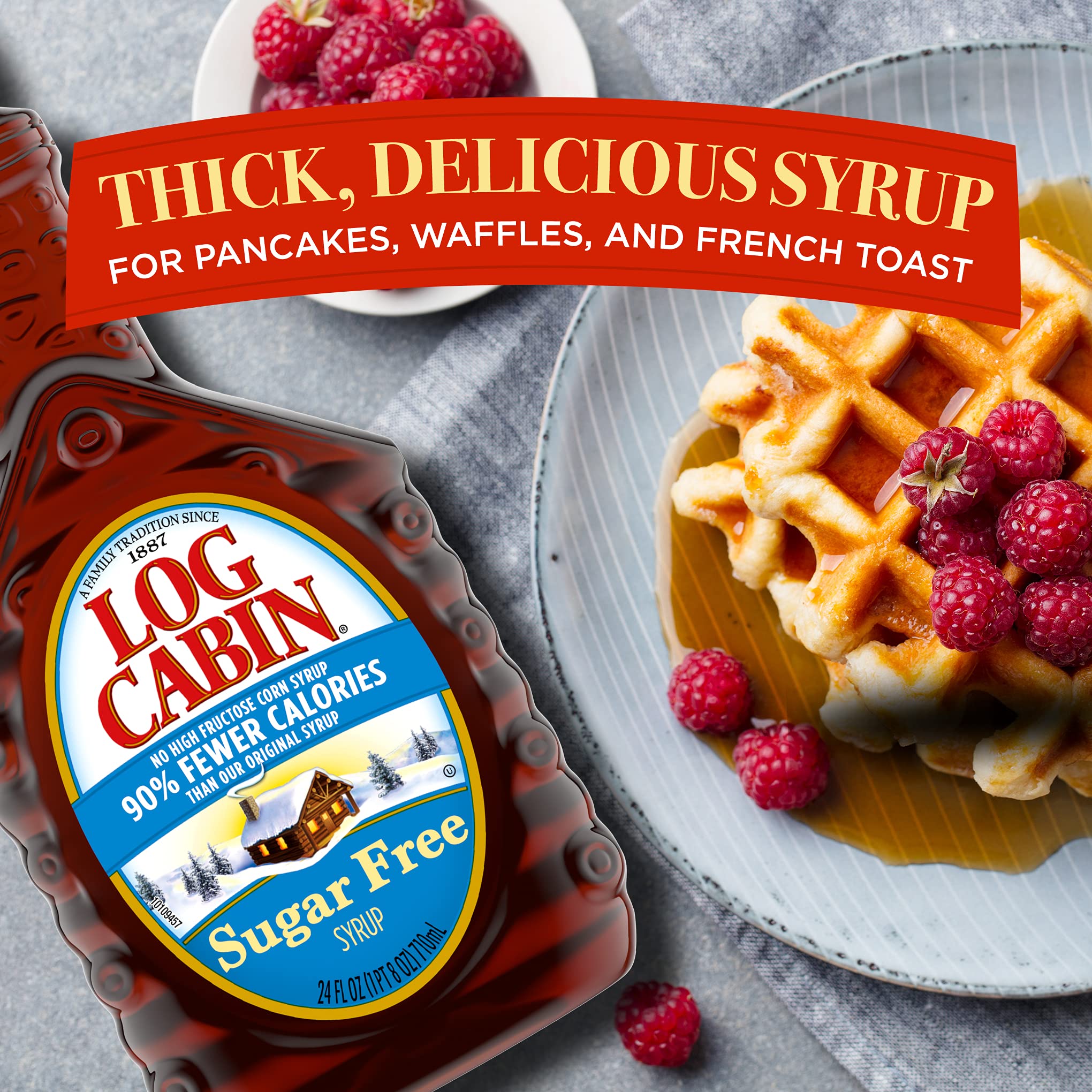 Sugar Free Maple Syrup for Pancakes & Waffles - 24oz Bottle | Keto-Friendly, Low Carb Breakfast Topping | Perfect for Pancakes, French Toast & Desserts