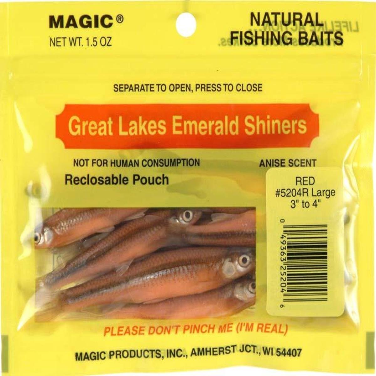 Premium Shiner Minnow Fishing Lures - 50-Piece Large Bag with Realistic Red Color - Ideal for Bass, Trout & Walleye Fishing in Lakes & Rivers