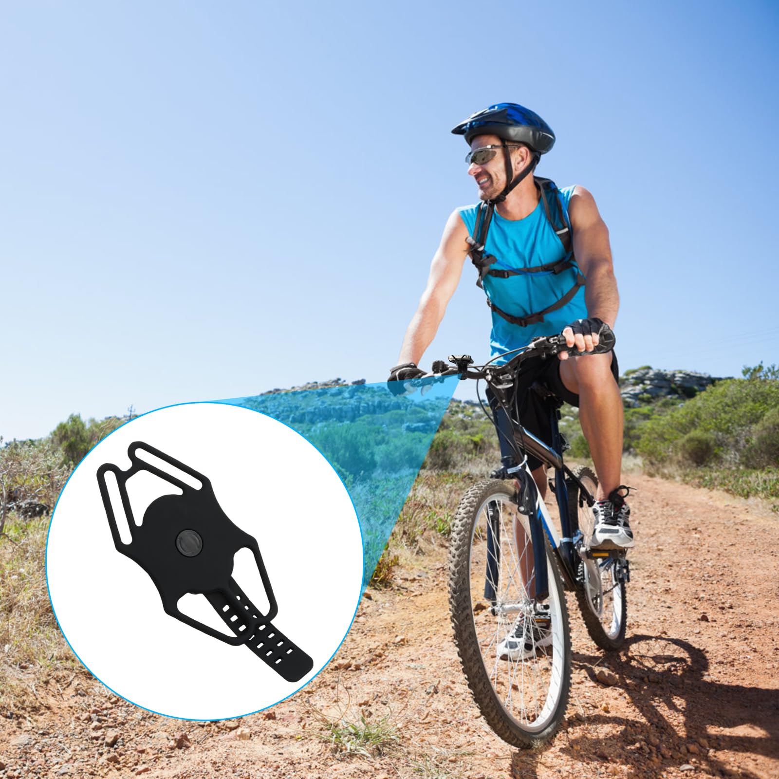 Focenat Adjustable Bike Phone Mount - Universal Silicone Motorcycle & Bicycle Phone Holder for iPhone & Android - Perfect for Cycling, Commuting & Outdoor Adventures