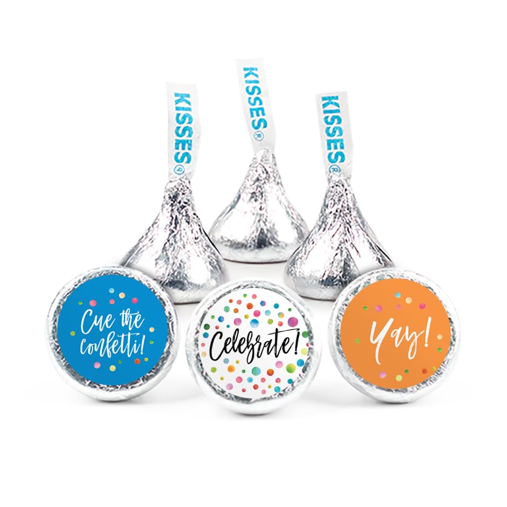 100 Pcs Milk Chocolate Kisses Candy Party Favors (1lb) - No Assembly Required - Perfect for Graduation, Anniversary, Birthday & Baby Shower Gifts - Bulk Chocolate Treats for Celebrations & Events