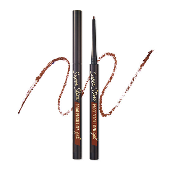 Etude House Super Slim Proof Gel Pencil Eyeliner - Waterproof & Smudge-Proof Eye Makeup for Precise Lines | Perfect for Everyday Wear, Party Looks & Professional Makeup Artists
