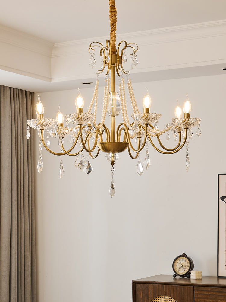 Arcadia Crystal Chandelier - Elegant Modern Ceiling Light Fixture for Dining Room, Living Room & Bedroom Decor | Perfect for Home, Wedding & Luxury Interior Design