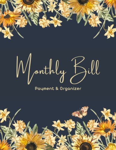 Bill Organizer & Expense Tracker Notebook - Monthly Budget Planner with Payment Checklist | 8.5x11 Inch 120-Page Home Finance Spreadsheet | Perfect for Personal Budgeting, Bill Management & Financial Organization