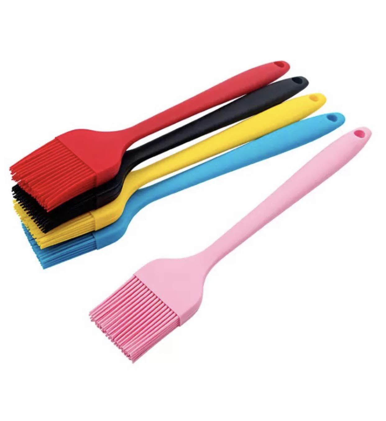 Rozatech 2-Pack 20cm Silicone Cooking Brushes - Oil, BBQ, Basting & Baking Brush Set (Random Colors) - Perfect for Grilling, Roasting, Baking & Kitchen Prep