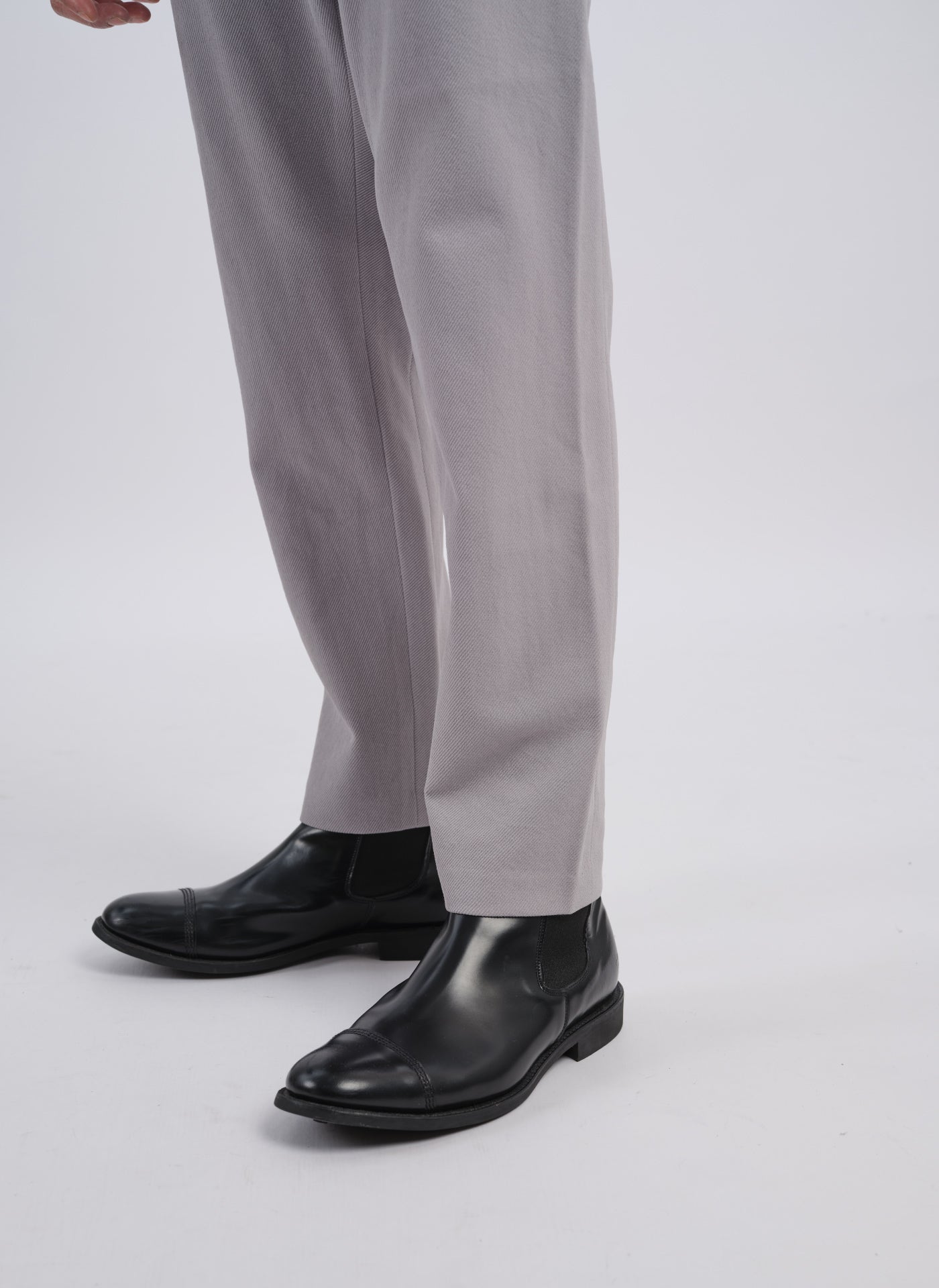Solotex Gabardine Work Pants - Ankle Length Tapered Slim Fit Trousers for Men | Professional Office & Business Casual Wear