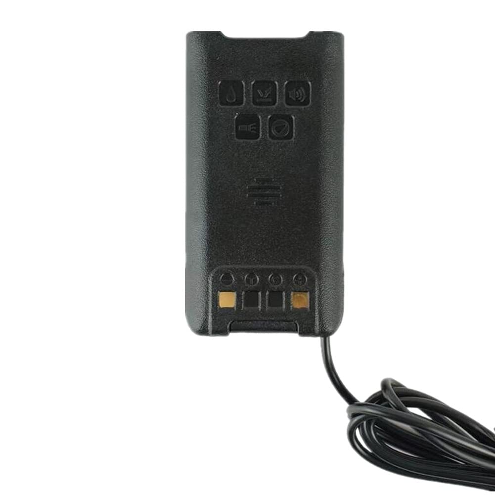 MOUDOAUER 12V Black Walkie Talkie Speaker Battery Eliminator for BaoFeng Radios - Perfect for Outdoor Adventures, Construction Sites & Emergency Communication