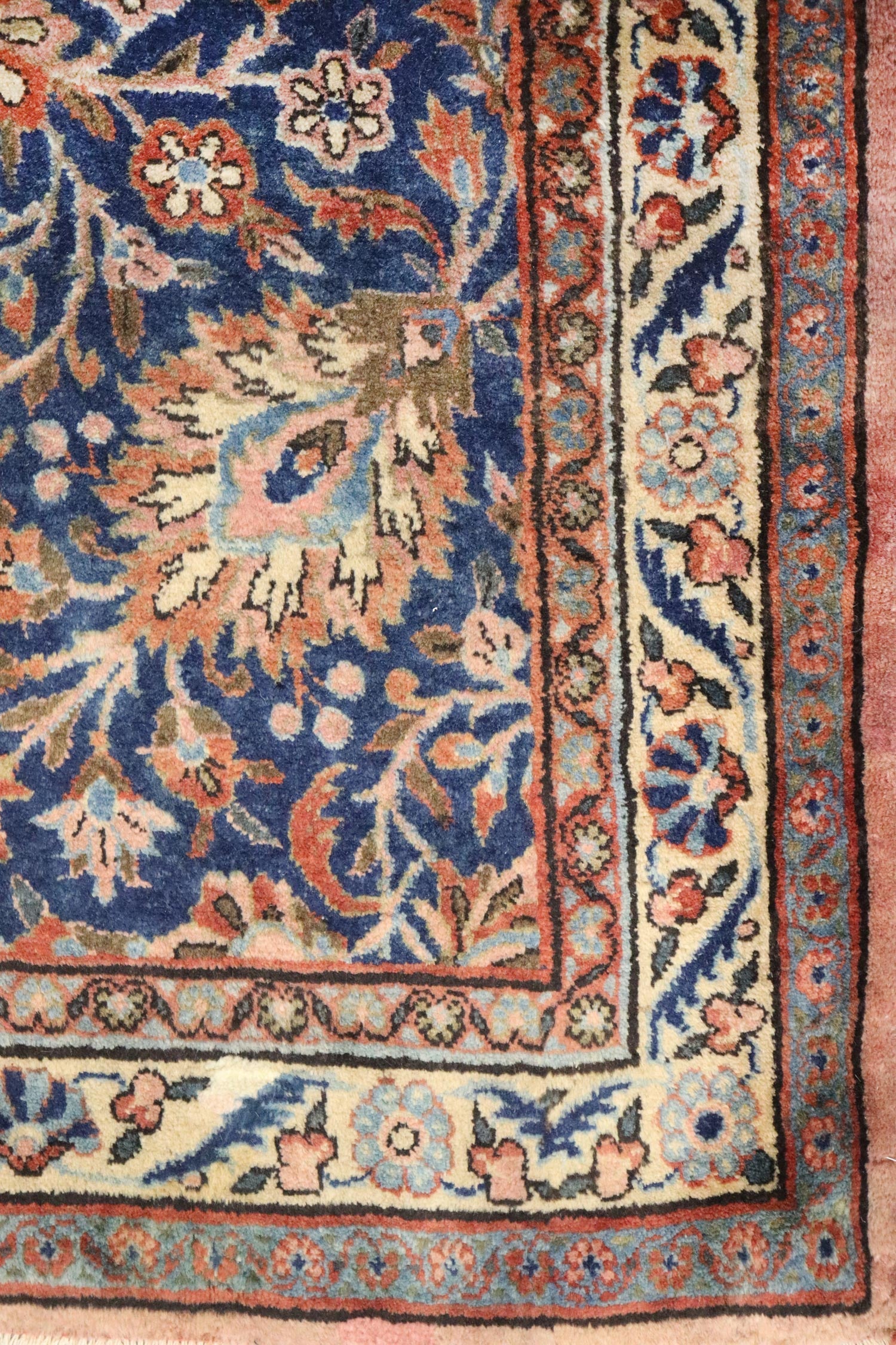 Antique Manchester Kashan Handwoven Traditional Persian Rug - J66229 - Perfect for Living Room, Bedroom & Home Decor