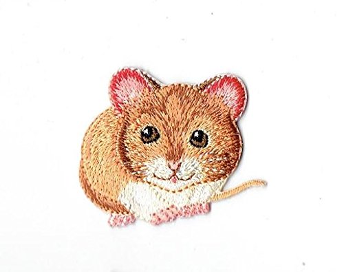Tan Brown Mouse Embroidered Iron-On Patch for Jackets, Backpacks & DIY Crafts - Cute Animal Applique for Clothing & Accessories Customization