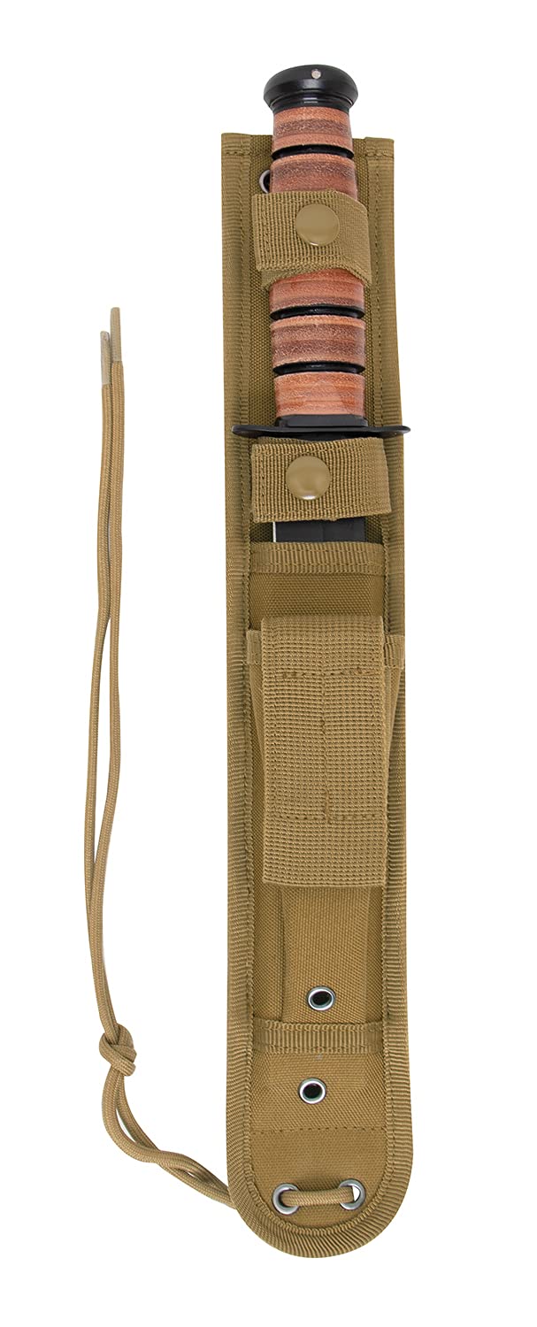 Rothco 40064 MOLLE Compatible Tactical Knife Sheath - Durable Nylon Blade Holder for Outdoor, Camping, Hunting & Survival Gear