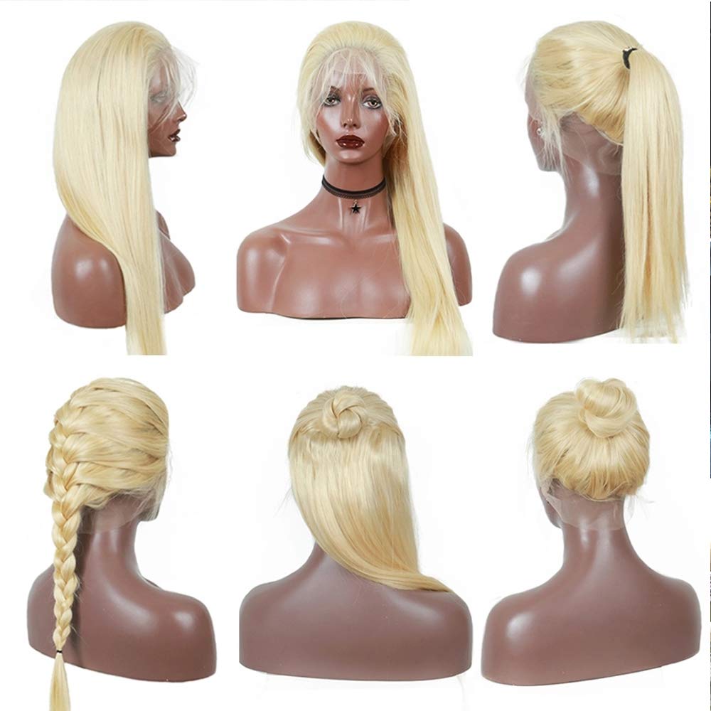 613 Lace Front Human Hair Wig - 30 Inch Straight Brazilian Virgin Hair with 13x4 Free Part, Pre-Plucked Hairline & Baby Hair - 150% Density Blonde Lace Wig for Black Women | Perfect for Daily Wear, Cosplay & Special Occasions