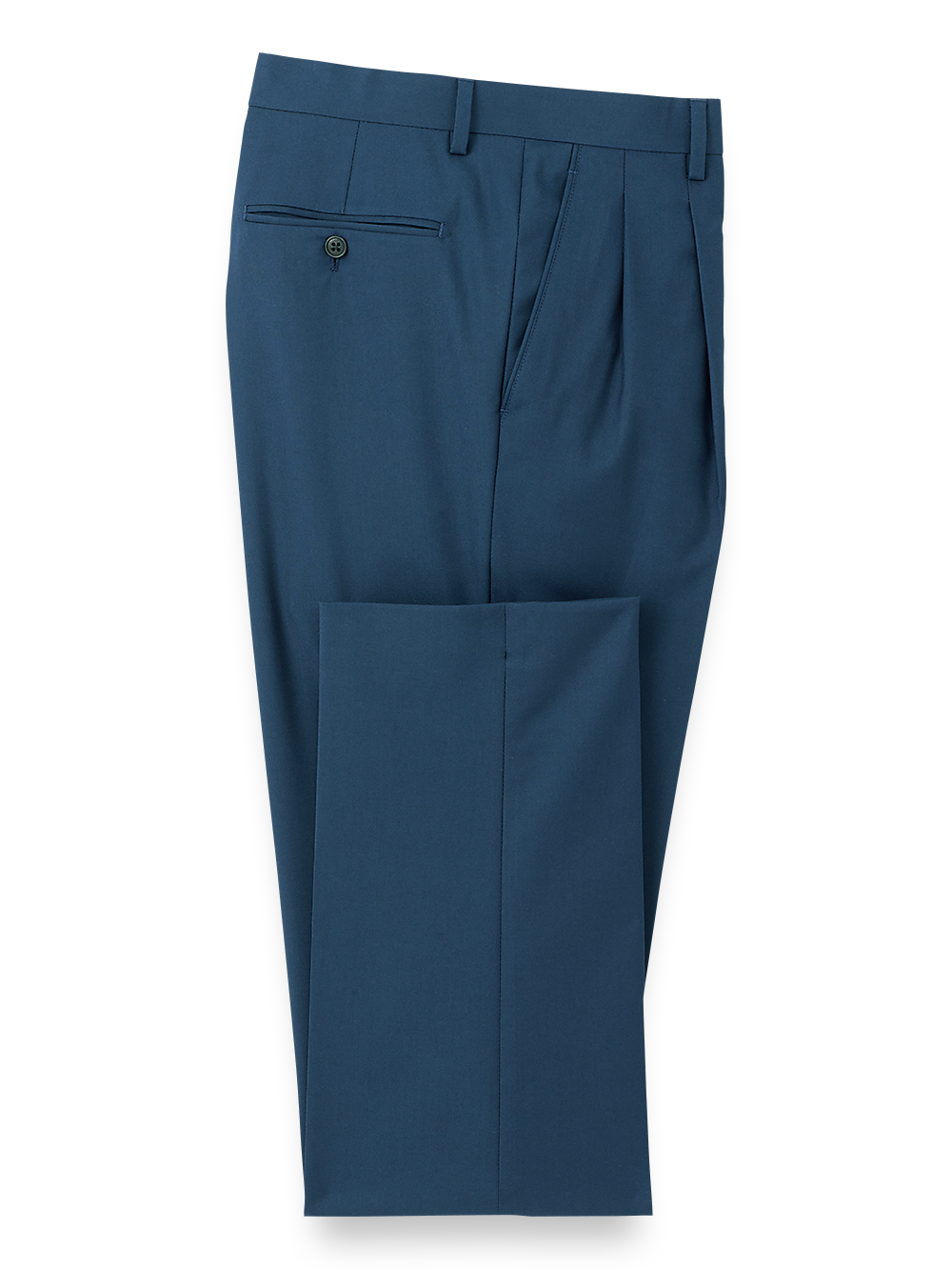 Stylish Travel Pleated Pants for Women - Navy Blue Comfortable & Lightweight Trousers - Perfect for Airplane, Business Trips & Casual Outings