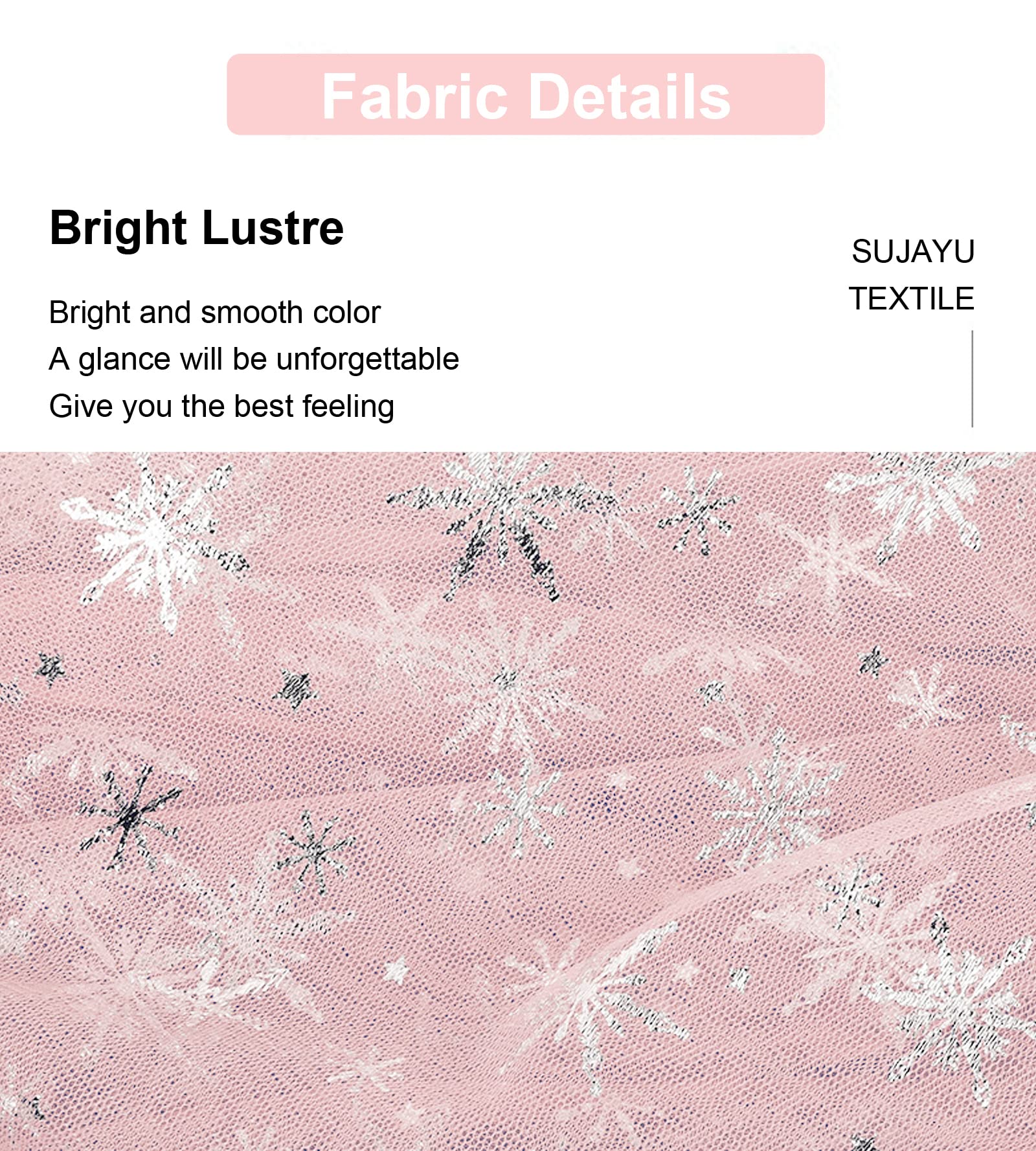 Premium Sheer Snowflake Silver Foil Organza Fabric - 59