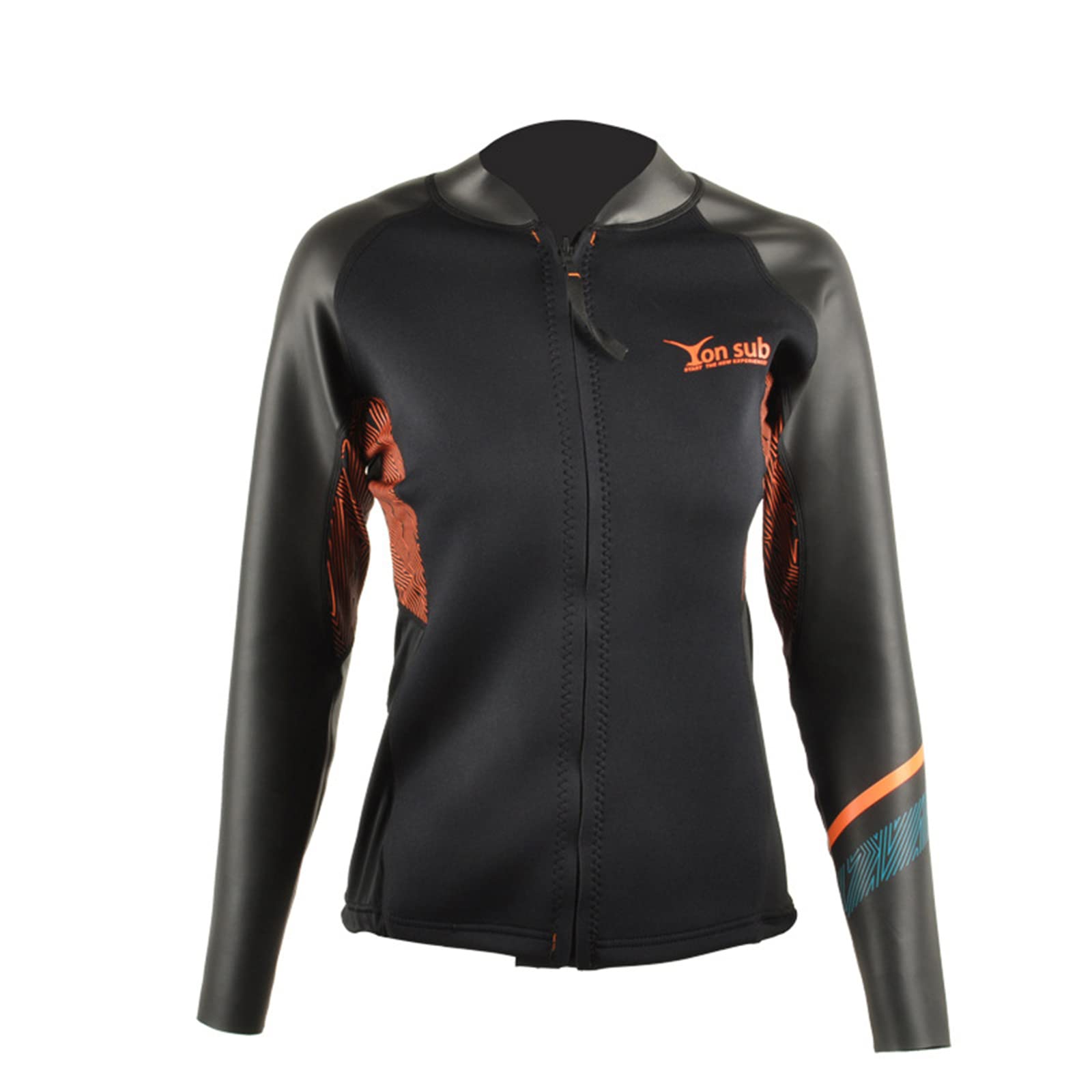 3mm Neoprene Wetsuit Jacket for Men - Front Zipper Surfing, Swimming, Kayaking & Scuba Diving Suit - Ideal for Water Sports & Outdoor Activities