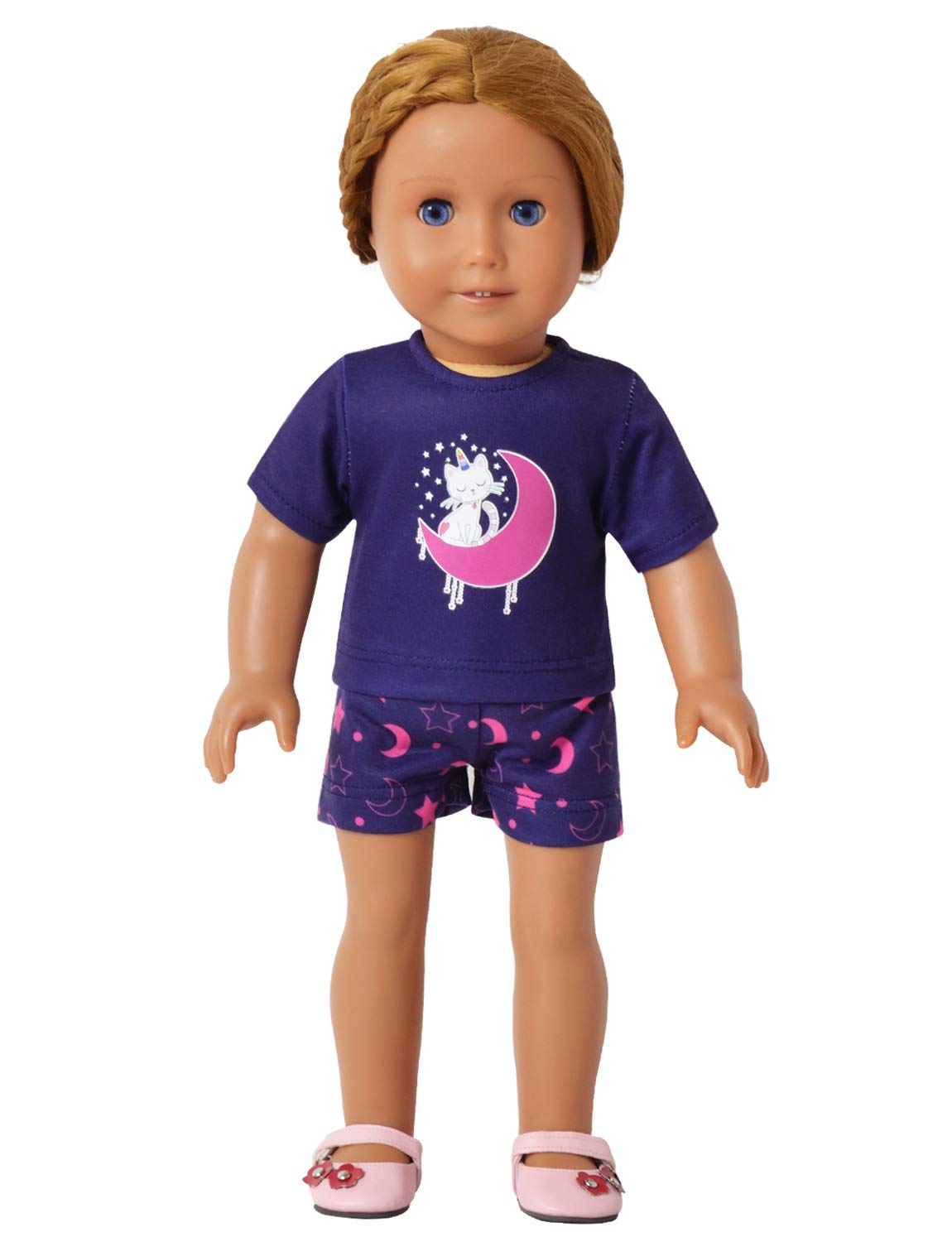**Unicorn Pajama Set for Girls & Matching Doll Clothes - Soft & Cute American Girl Doll Pjs - Perfect for Sleepovers, Birthday Gifts & Playtime**