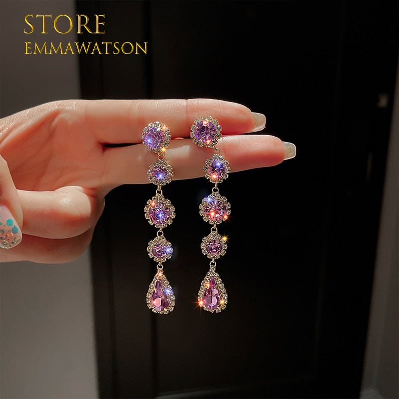 Elegant Women's Long Pearl Tassel Drop Earrings - Perfect for Weddings, Parties & Special Occasions