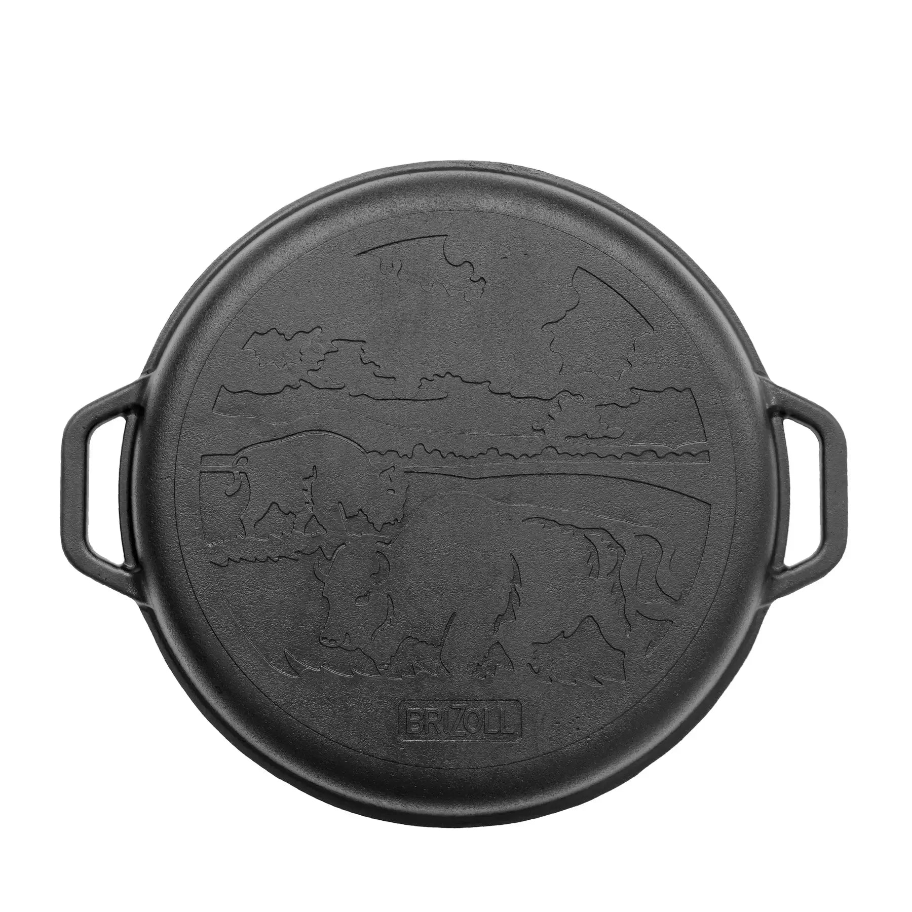 12.68 Quart Combo Cooker Cauldron Asian Kazan with Frying Pan Lid - Dutch Oven for Camping, Outdoor Cooking & Home Kitchen Use