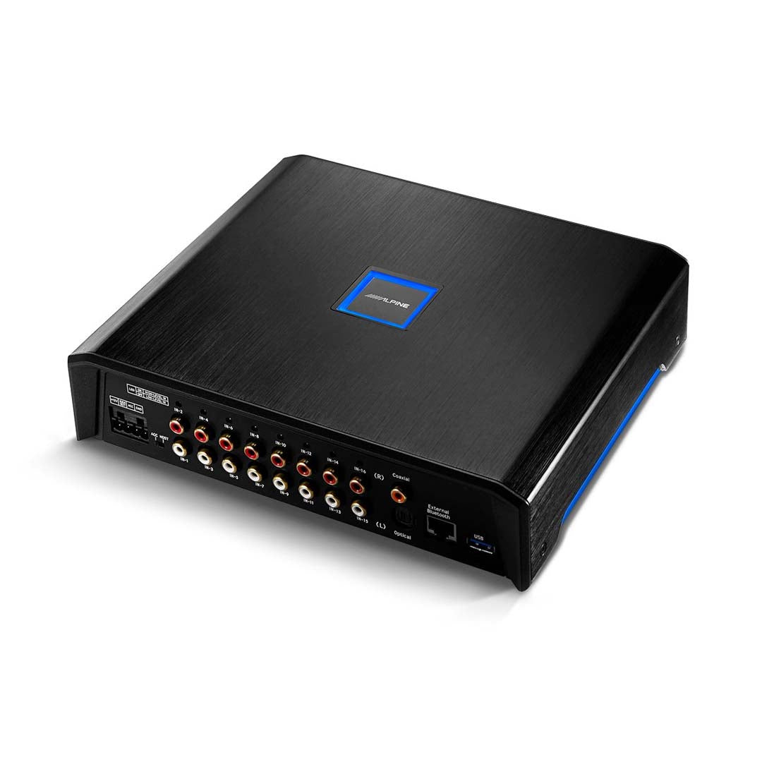 Alpine PXE X09 16-Channel Hi-Res Digital Sound Processor for Car Audio Systems - Perfect for Upgrading Vehicle Sound Quality & Custom Audio Tuning