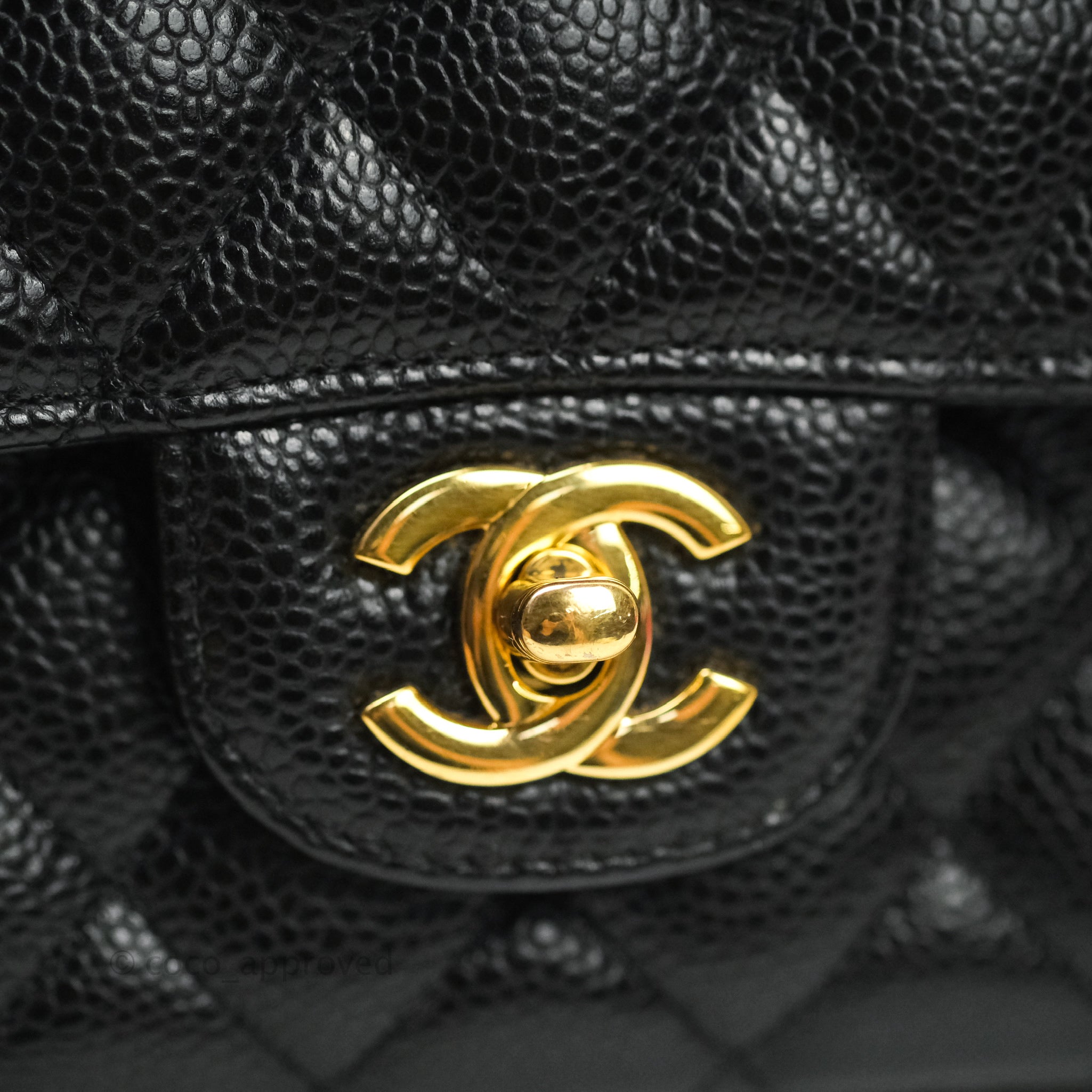 Chanel Classic Medium Double Flap Bag Black Caviar Leather with Gold Hardware - Luxury Designer Handbag for Women, Perfect for Work, Evening Events & Special Occasions
