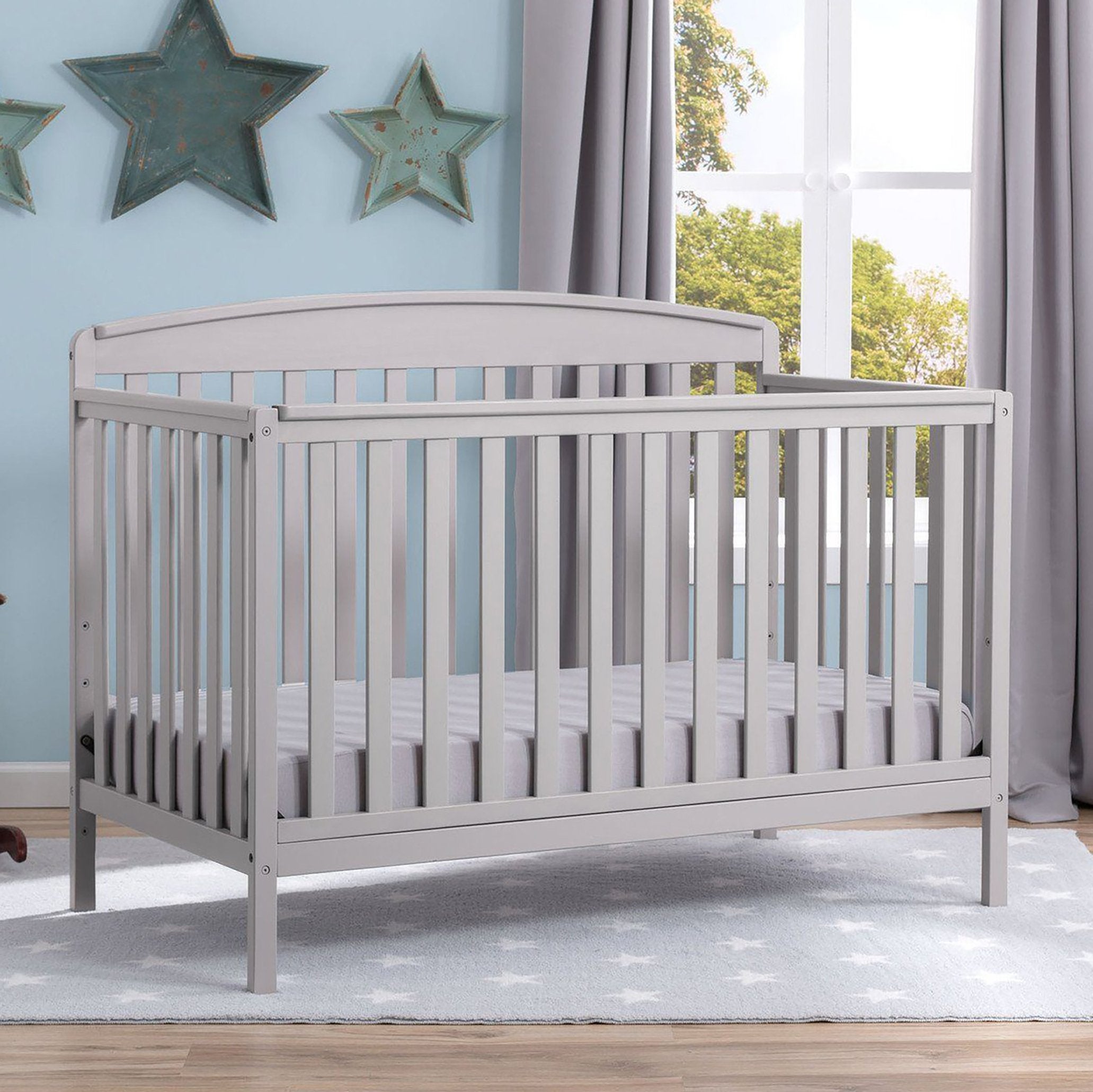 Brayden 4-in-1 Convertible Baby Crib with Toddler Bed & Daybed - Nursery Furniture for Newborns & Kids - Perfect for Bedrooms & Daycare Centers