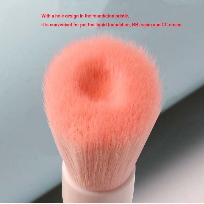 COSHINE 5-Piece Portable Travel Makeup Brush Set with Mirror - Mini Cosmetic Brushes for Eyeshadow, Foundation & Blending (Jasper) | Perfect for On-the-Go Makeup & Travel Essentials