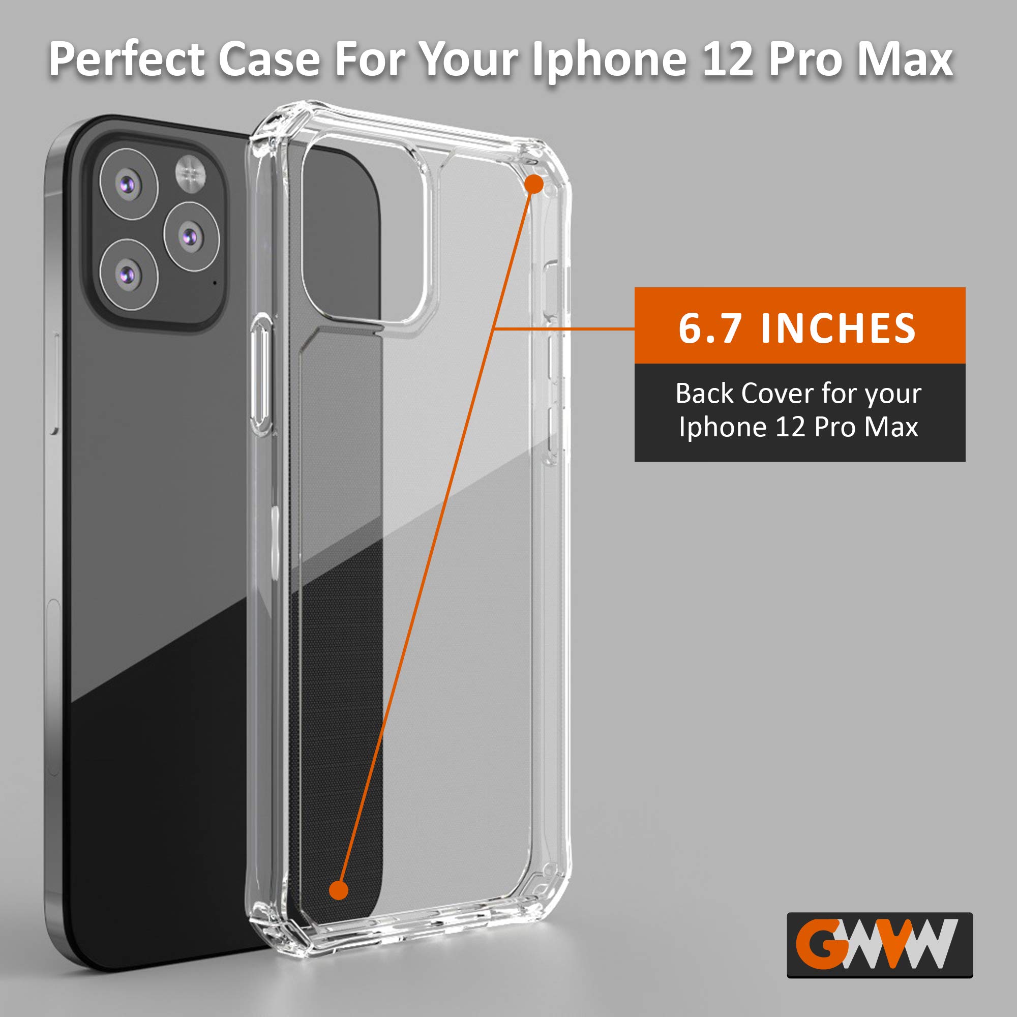 Premium Clear TPU Case for iPhone 12 Pro Max (6.7 inch 2020) - Ultra Slim Protective Phone Cover | Shatterproof & Scratch-Resistant | Perfect for Everyday Use, Travel & Work