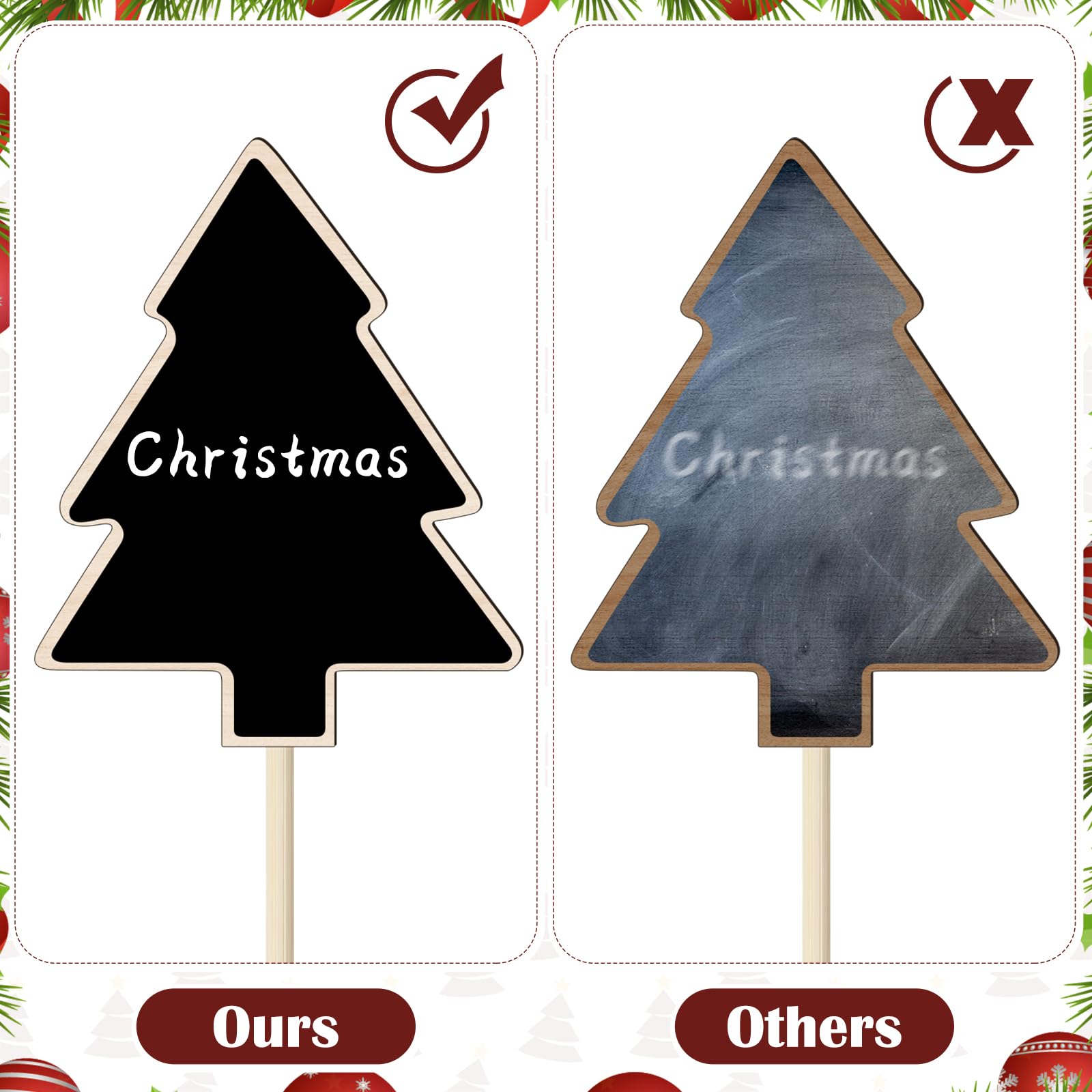20 Pack Mini Chalkboard Signs with Stand - 3.94