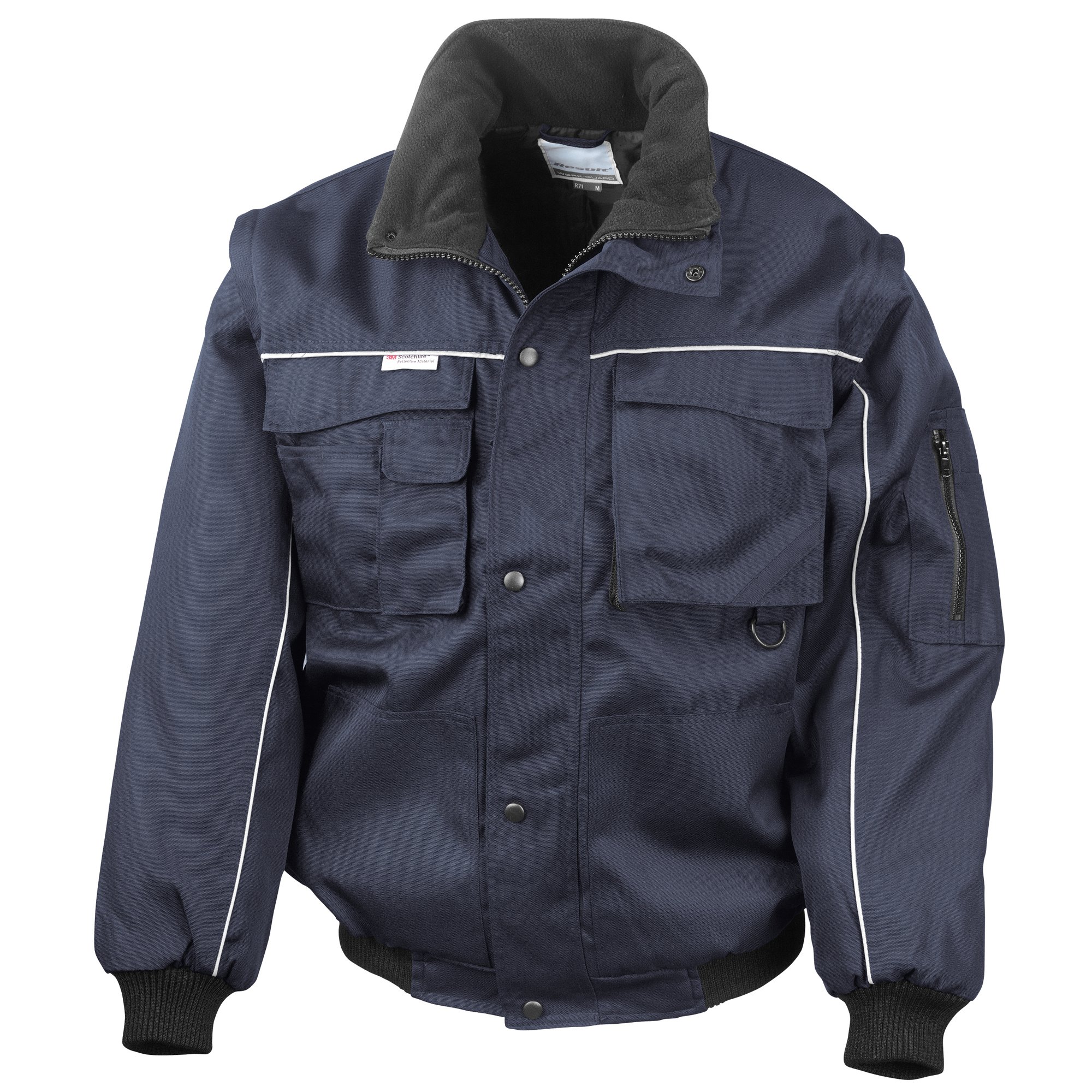 Men's Heavy Duty Waterproof Windproof Work Jacket with Zip Sleeve - Durable Outdoor Workwear for Construction, Hiking & Winter Protection
