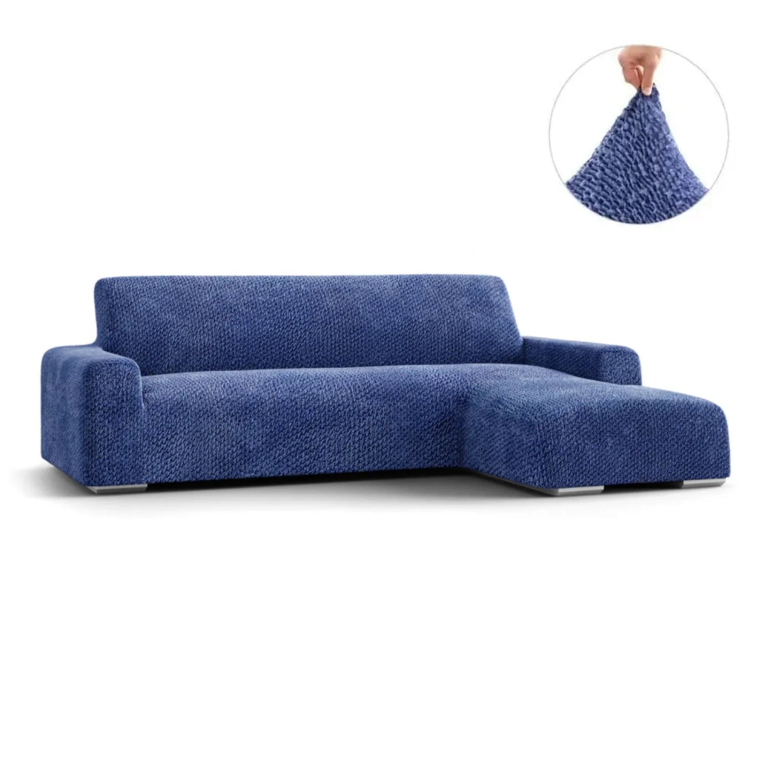 L Shaped Sofa Slipcover with Right Chaise - Soft Velvet Fabric for Sectional Couches - Perfect for Living Room, Home Theater & Family Gatherings