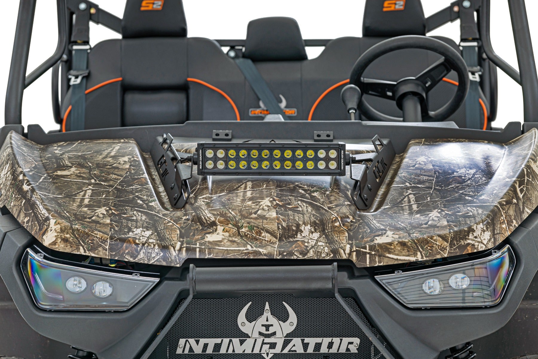 12 LED Light Bar Kit - Hood Mount Single Row for Intimidator GC1K/GC1K Crew (18-22) | Off-Road Lighting for Trucks & Jeeps
