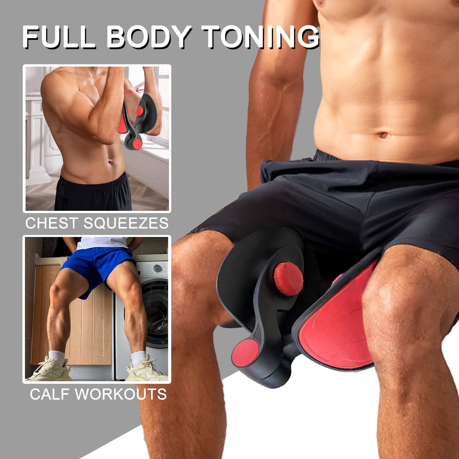 35lb Thigh Master - Pelvic Floor & Inner Thigh Exercise Equipment for Women & Men | Kegel Trainer, Pilates Workout Band for Home Gym, Office Under Desk Fitness & Postpartum Recovery
