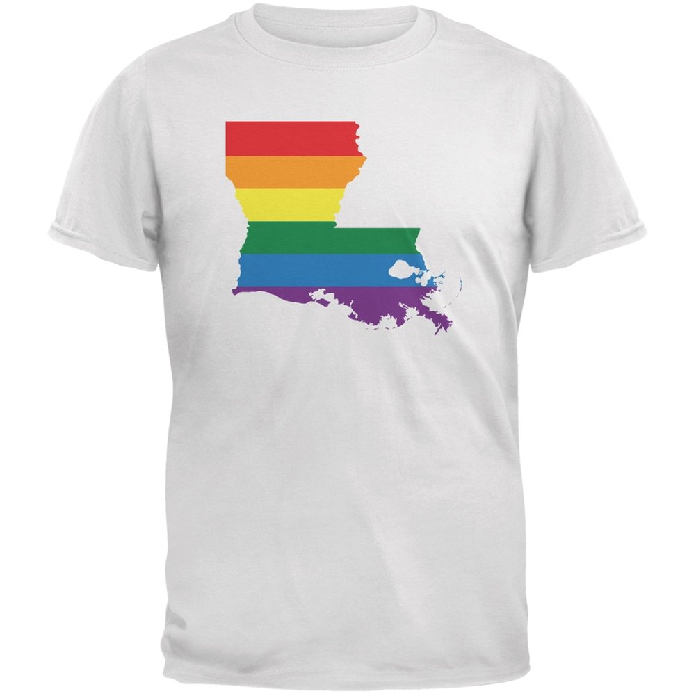 Louisiana LGBT Gay Pride Rainbow White Youth T-Shirt - Youth X-Large | Support LGBTQ+ Community | Perfect for Pride Parades, School Events & Youth Activism
