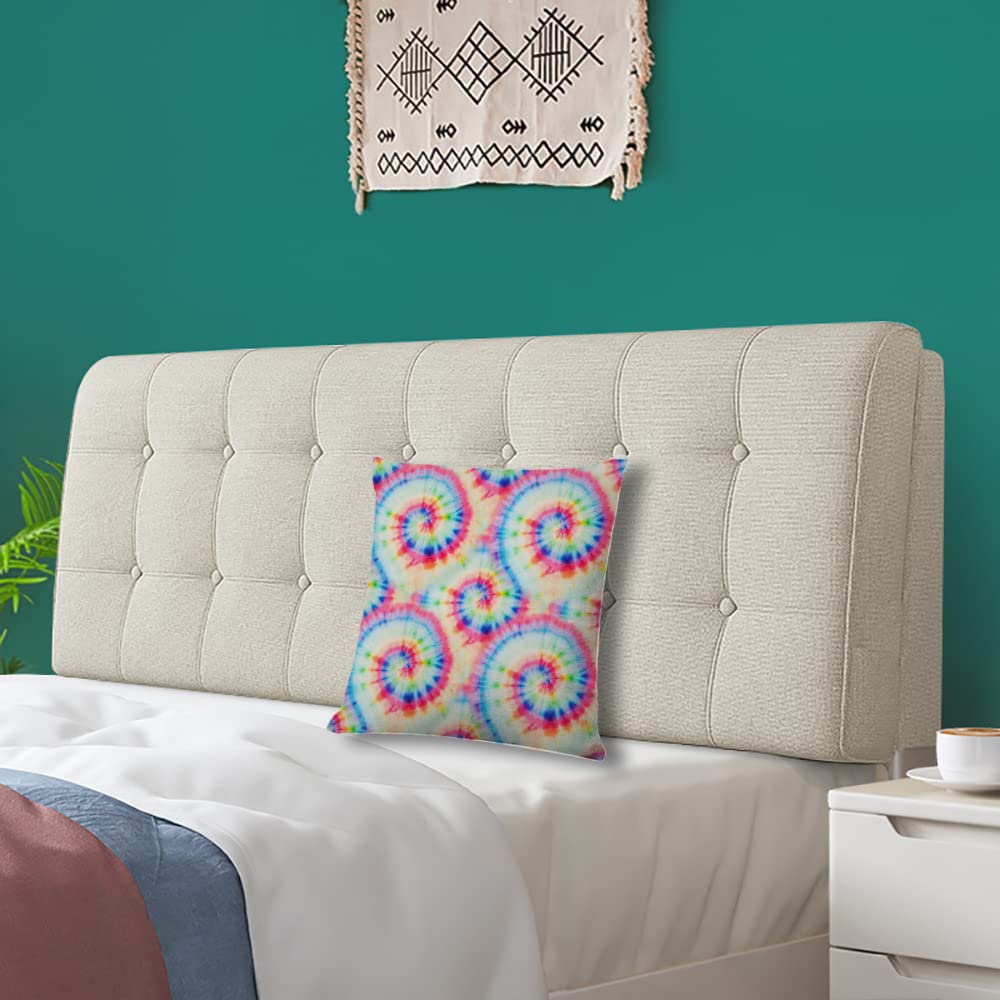 **Tie Dye Square Throw Pillow Covers 18x18 Inch - Decorative Cushion Cases for Sofa, Couch & Bed - Boho Home Decor for Living Room, Bedroom & Dorm**