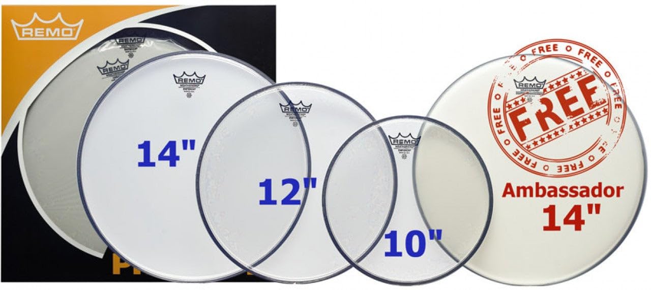 Remo 12-Inch Drum Set (PP0312BE) - Professional Percussion Kit for Drummers, Bands & Music Enthusiasts - Perfect for Live Performances, Studio Recording & Practice Sessions