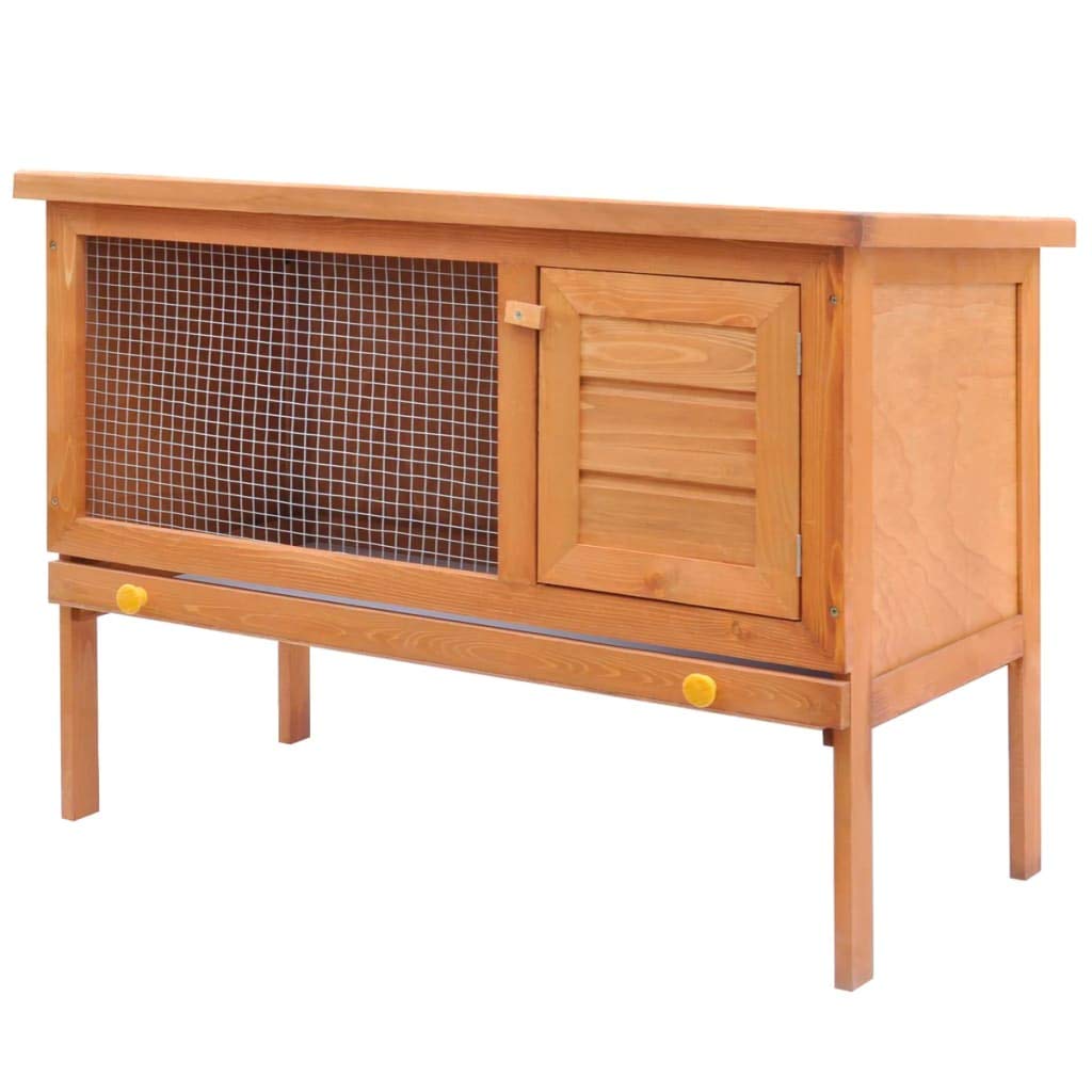 Premium FAMIROSA Outdoor Rabbit Hutch with Pull-Out Tray - Weather-Resistant Wooden Bunny House for Small Animals | Indoor & Outdoor Pet Cage for Rabbits, Guinea Pigs & Poultry | Perfect for Backyard, Garden & Patio Use