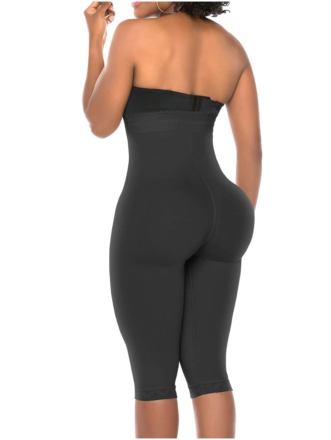 Salome 0219 Colombian Shapewear for Women - Butt Lifting Compression Shorts, BBL Shaper, High Waist Tummy Control, Black | Perfect for Postpartum Recovery, Workout & Body Shaping