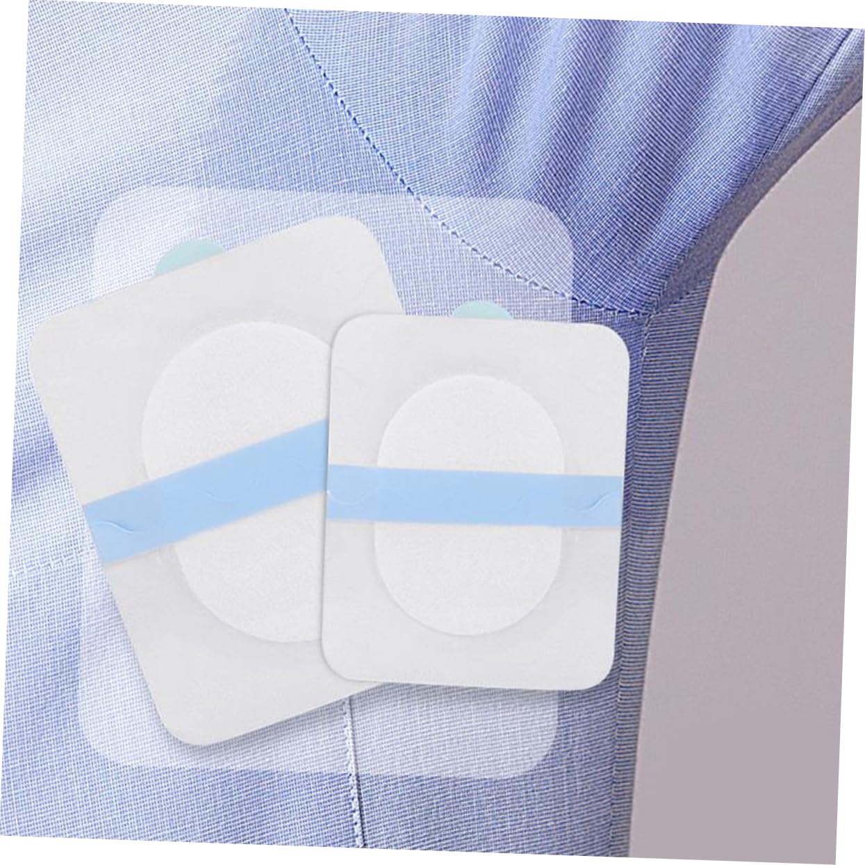 Baluue 2 Pack Underarm Sweat Stickers for Women - Absorbent Cotton Anti-Perspirant Pads with Release Paper (8 Sheets Each) - Stay Fresh & Dry All Day for Workouts, Yoga, and Daily Wear