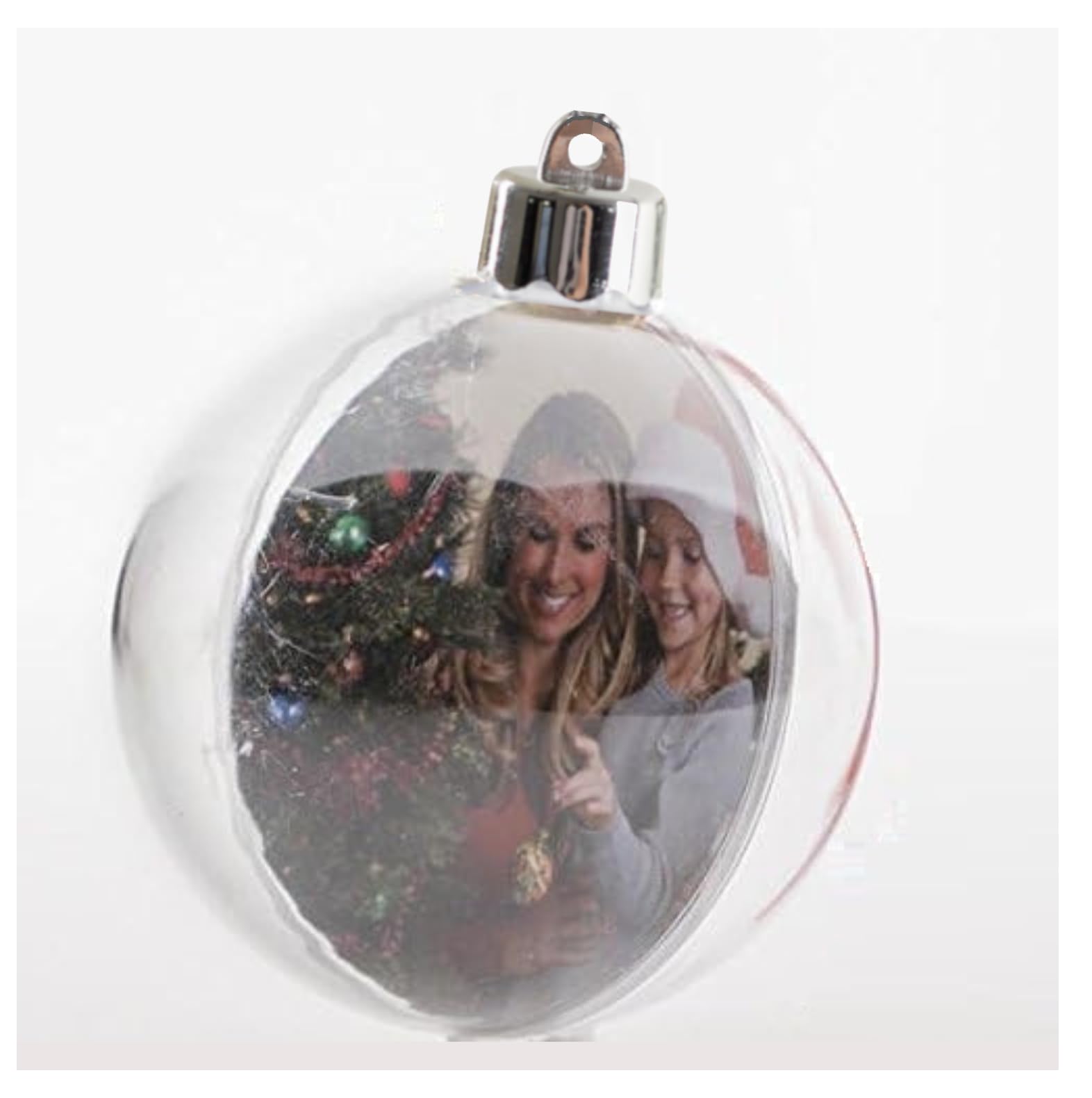 Factory Direct Craft 24 Pack Shatterproof Acrylic Photo Ball Ornaments - Christmas Tree Decorations, Wedding Party Favors, DIY Keepsake Gifts for Family & Friends