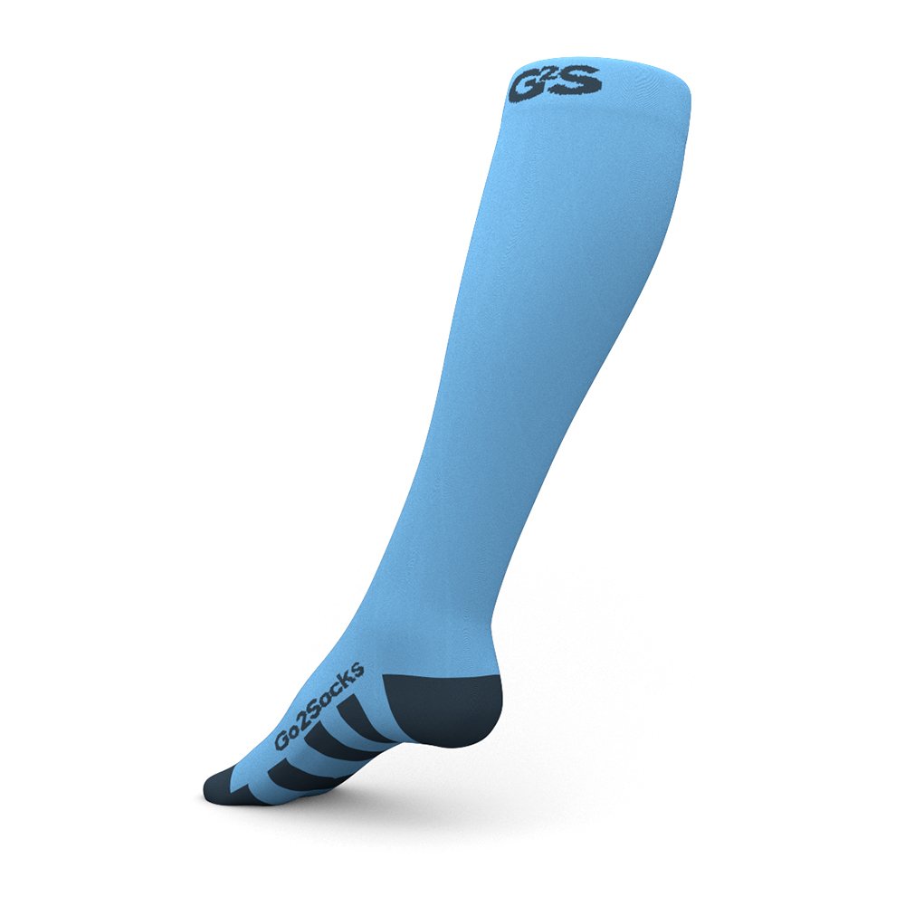 Go2Socks 20-30mmHg Compression Socks for Men & Women - Medical Grade Support Stockings for Nurses, Runners & Athletes | Improve Circulation & Reduce Fatigue for Workouts, Long Shifts & Travel