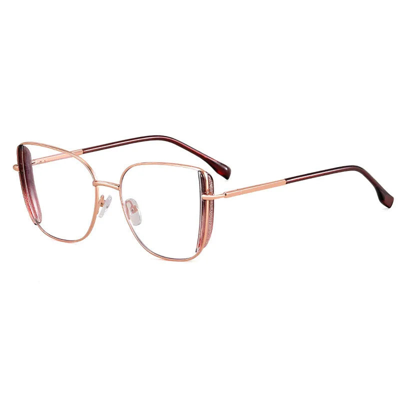 CCspace Women's Full Rim Square TR90 Titanium Eyeglasses - Lightweight & Durable Frame for Work, Reading & Daily Use (Model 300377)