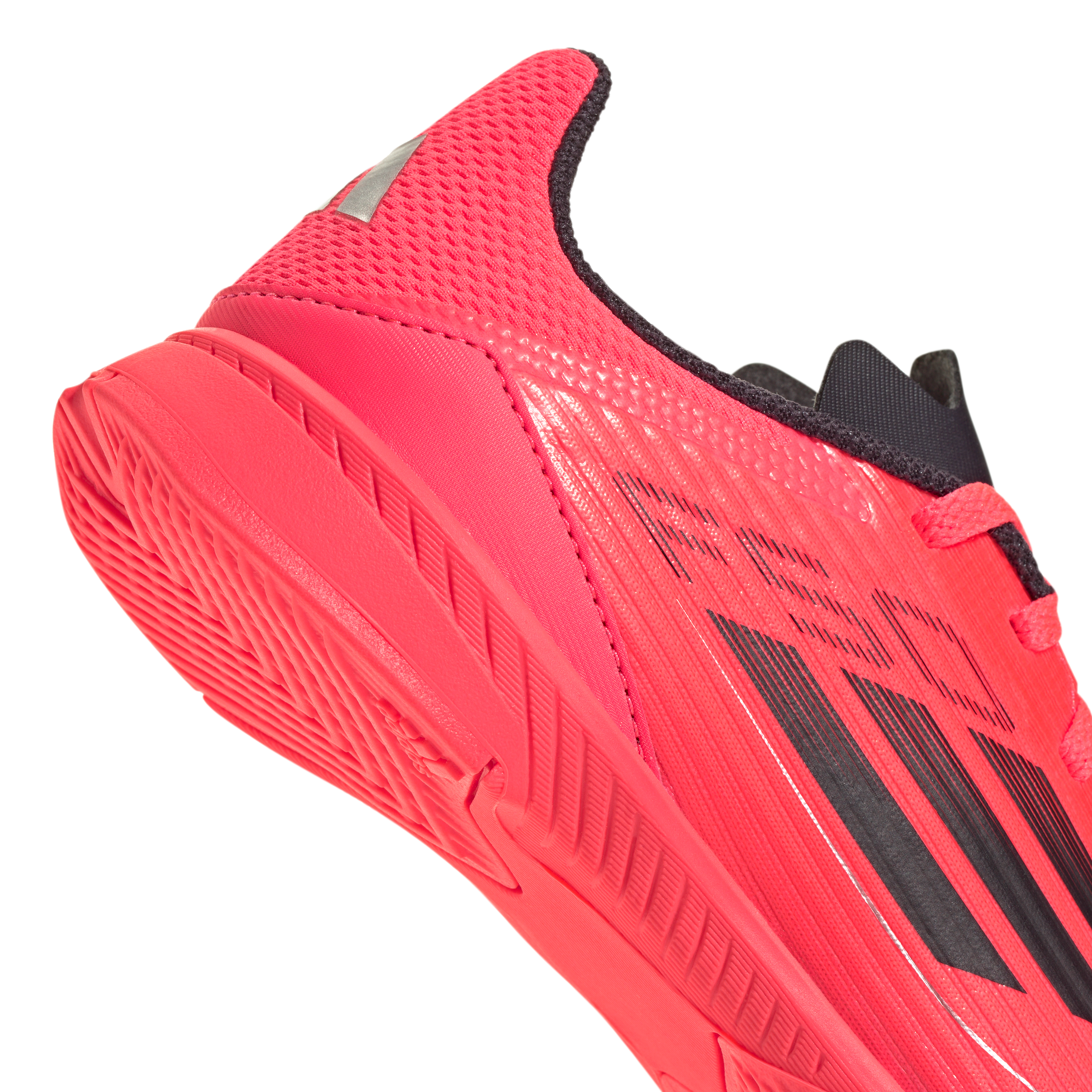 Adidas F50 League Indoor Junior Football Shoes - Turbo/Aurora Black/Platinum Metallic | Youth Soccer Cleats for Boys & Girls | Perfect for Indoor Training & Matches
