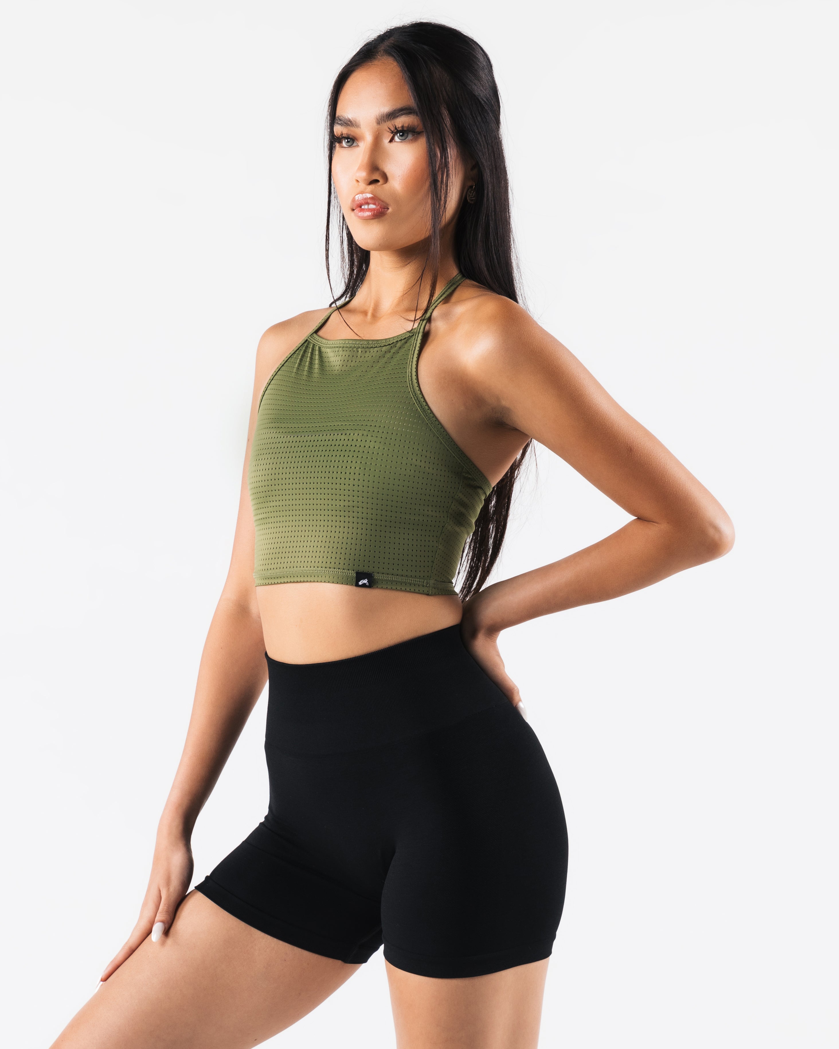 Margo Mesh Tank Top for Women - Breathable Agave Green Summer Casual Shirt - Perfect for Yoga, Beach, and Everyday Wear