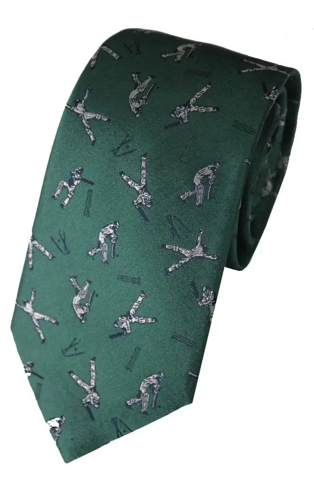 LA Smith Country & Hobby Cricket Silk Ties for Men - Premium Handmade Neckties for Business, Weddings & Formal Occasions