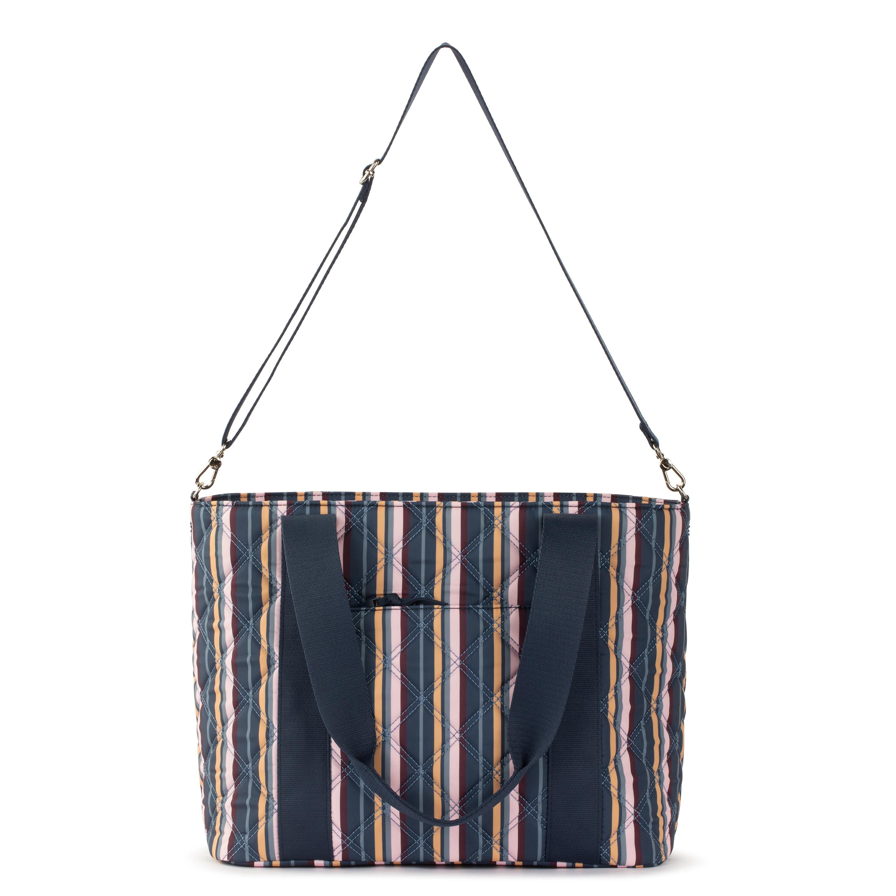 Arlo Large EcoTwill Tote Bag - Vibrant Multi Diamond Quilted Design - Perfect for Work, Travel & Everyday Use